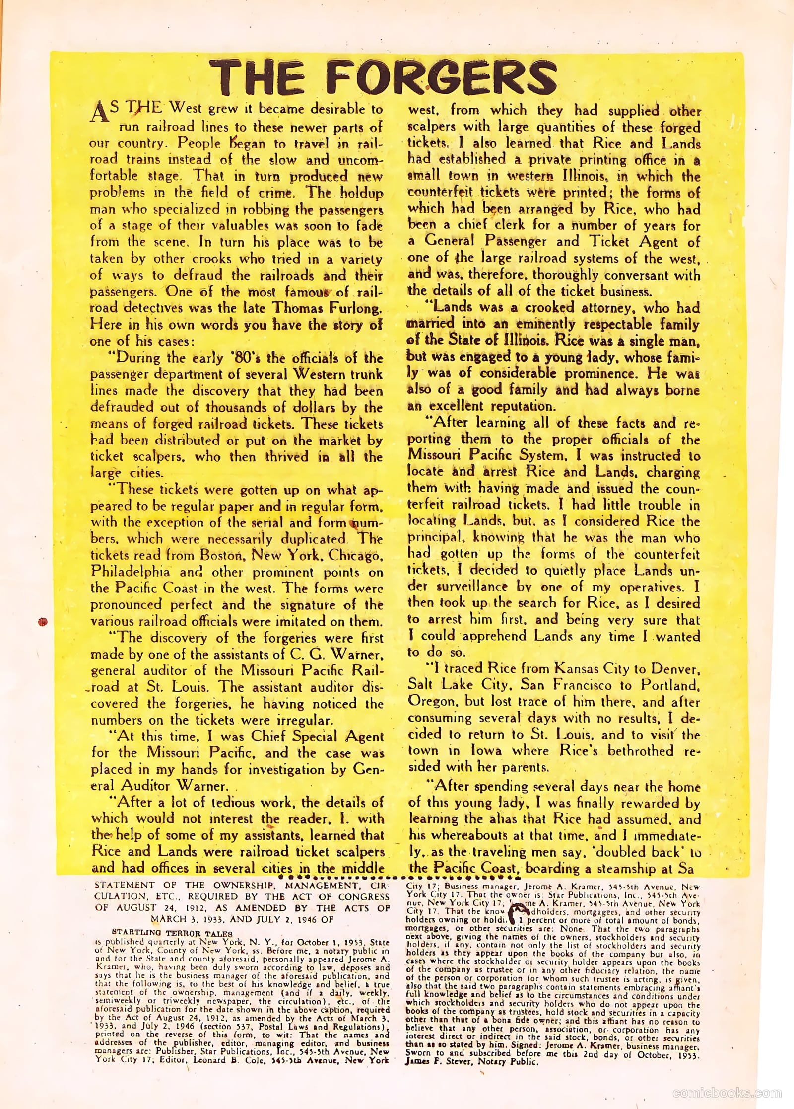 Startling Terror Tales #9 (1954) — page 9 of 36