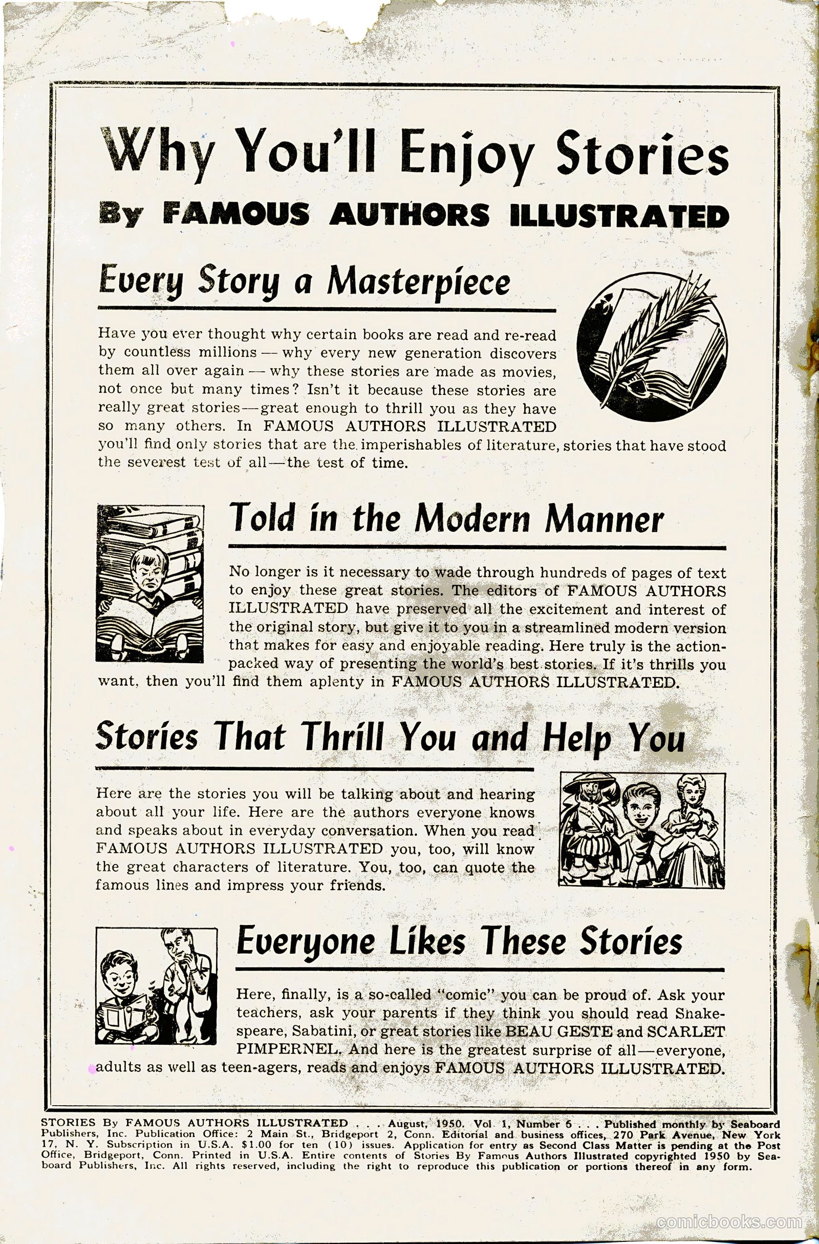 Stories by Famous Authors Illustrated #6 (1950) — page 2 of 35