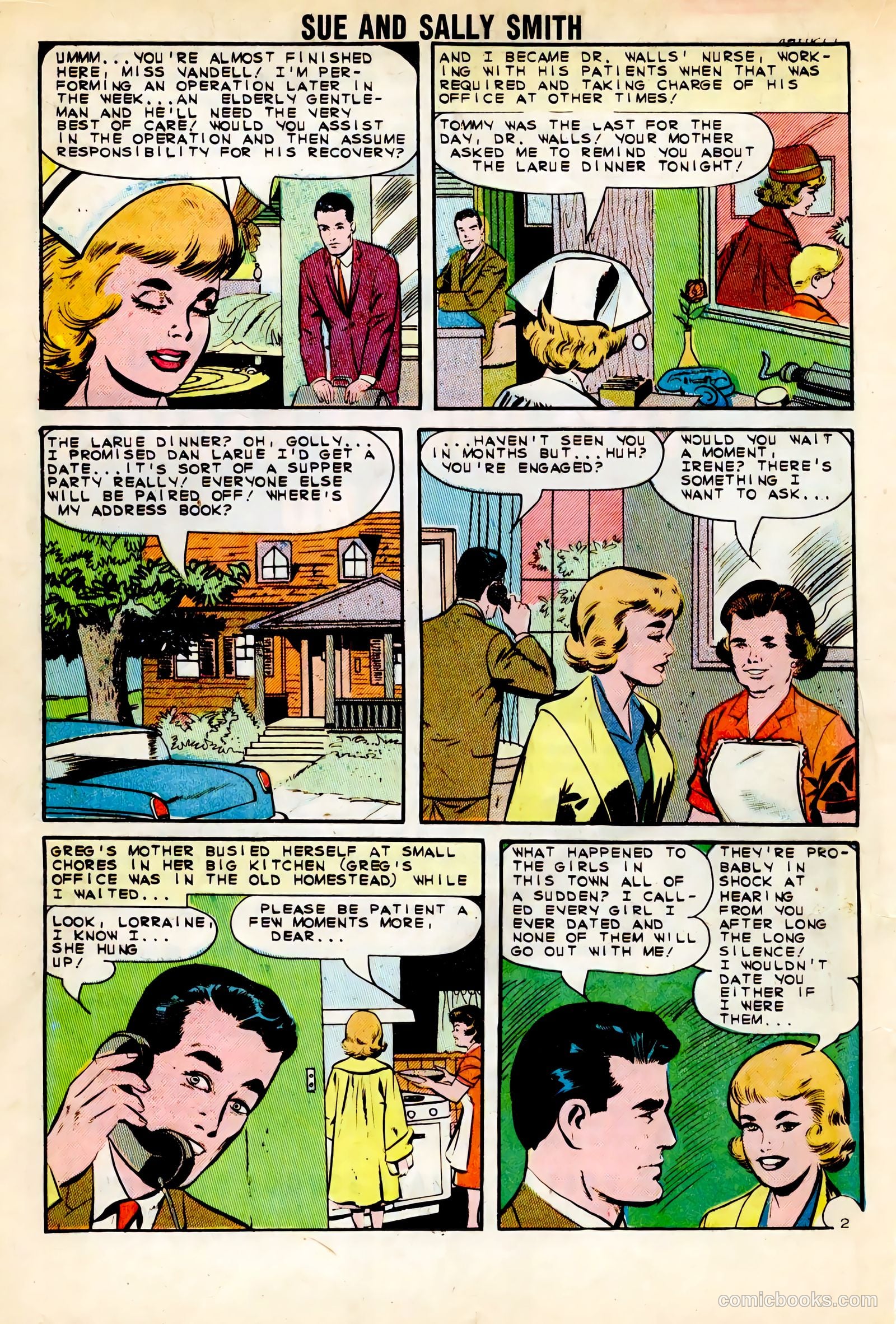 Sue and Sally Smith, Flying Nurses #52 (1963) — page 16 of 36