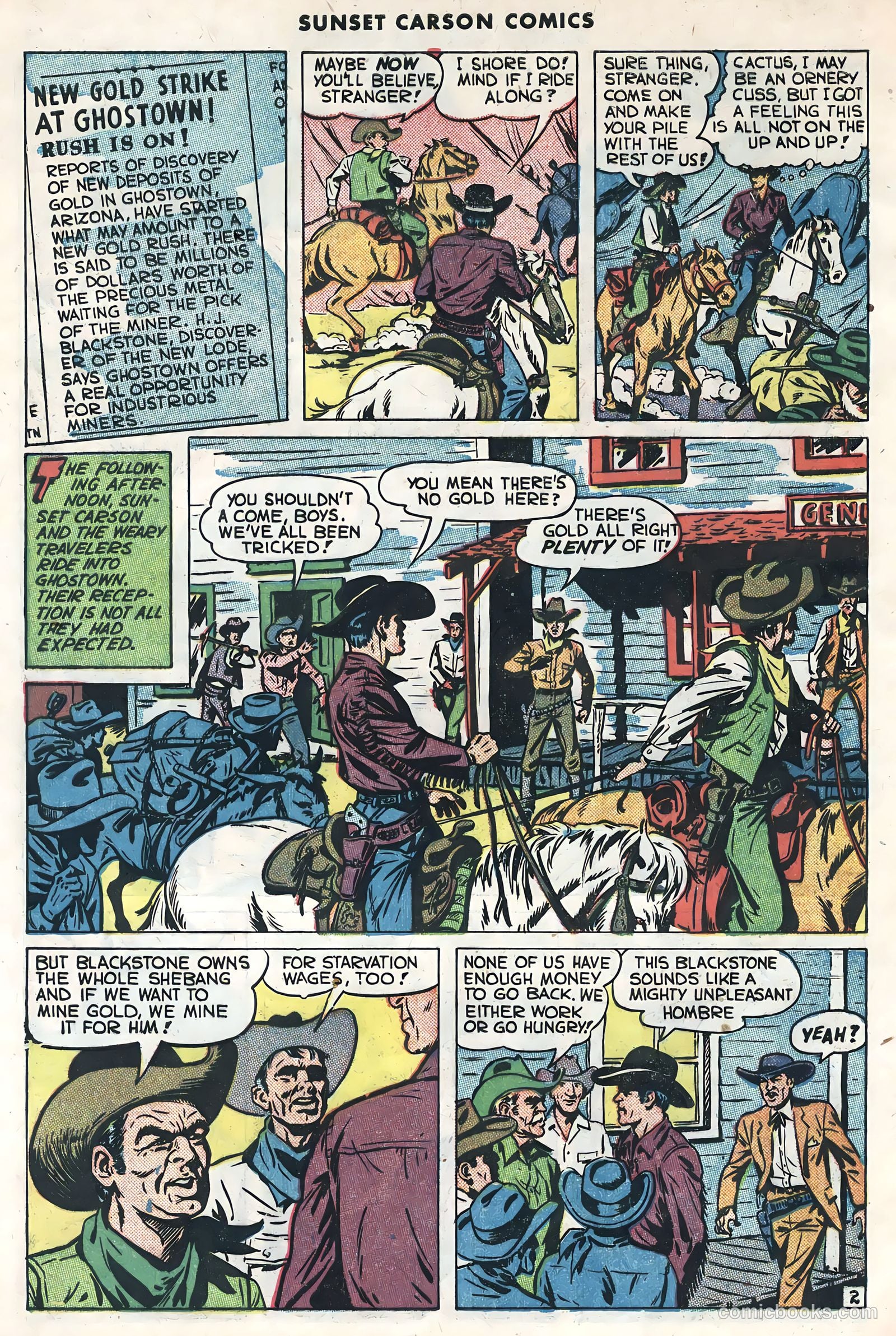Sunset Carson Comics #1 (1951) — page 4 of 36