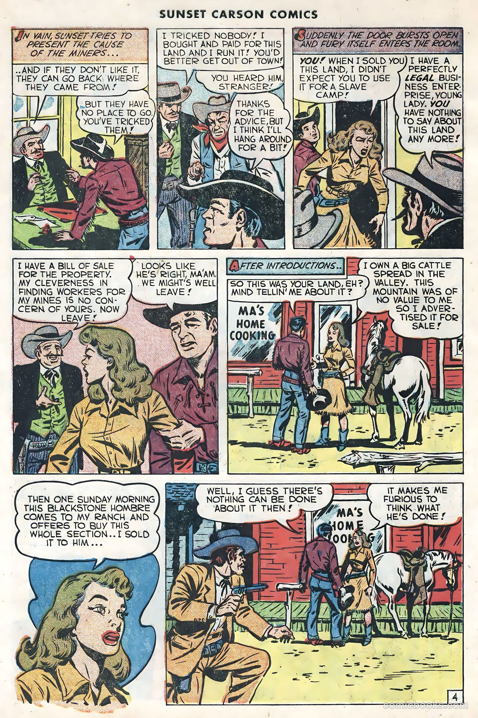 Sunset Carson Comics #1 (1951) — page 6 of 36