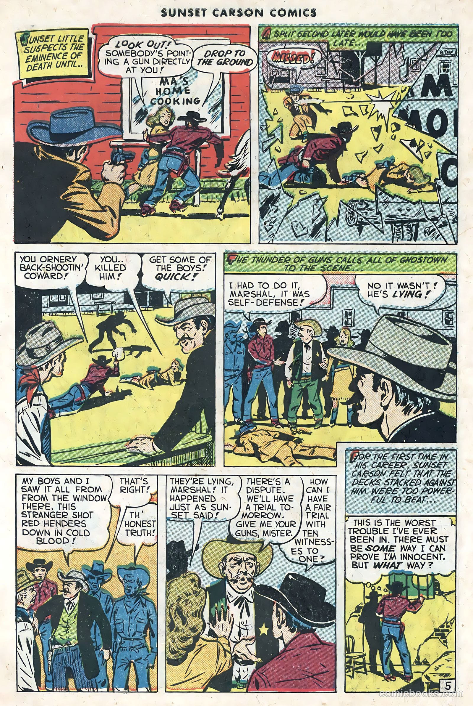 Sunset Carson Comics #1 (1951) — page 7 of 36