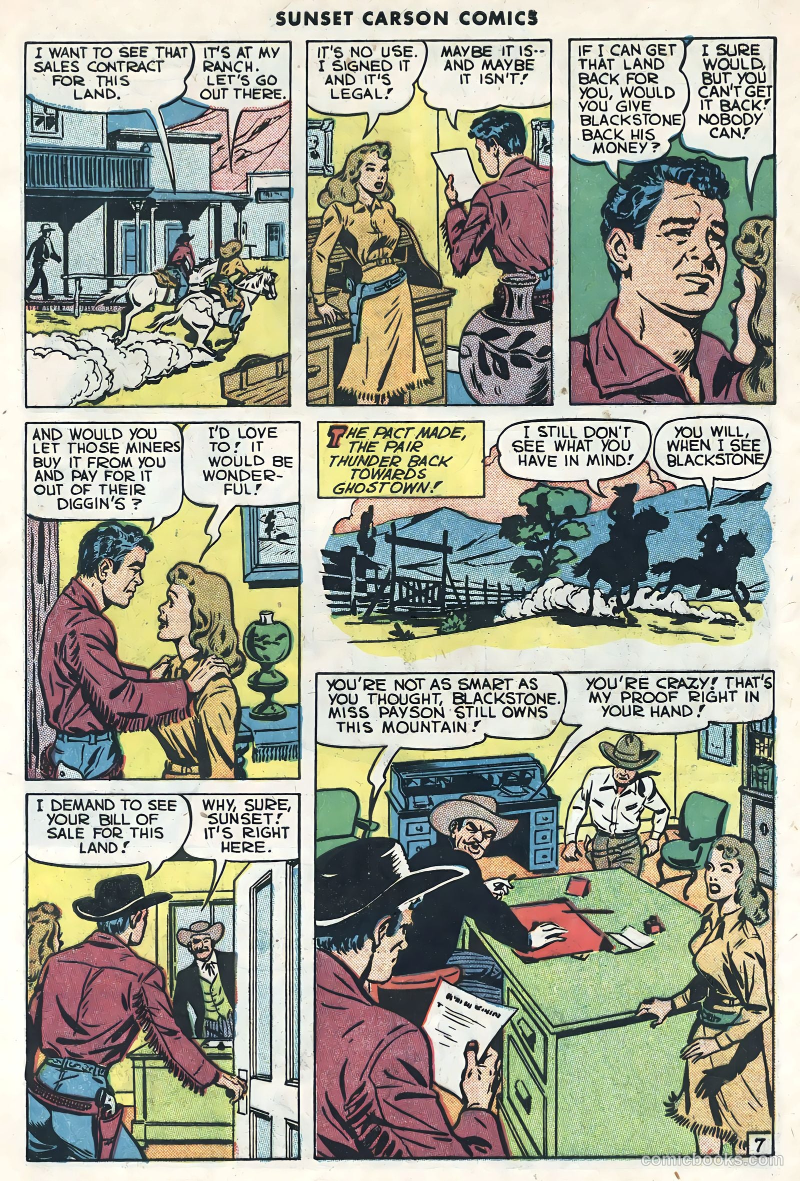 Sunset Carson Comics #1 (1951) — page 9 of 36