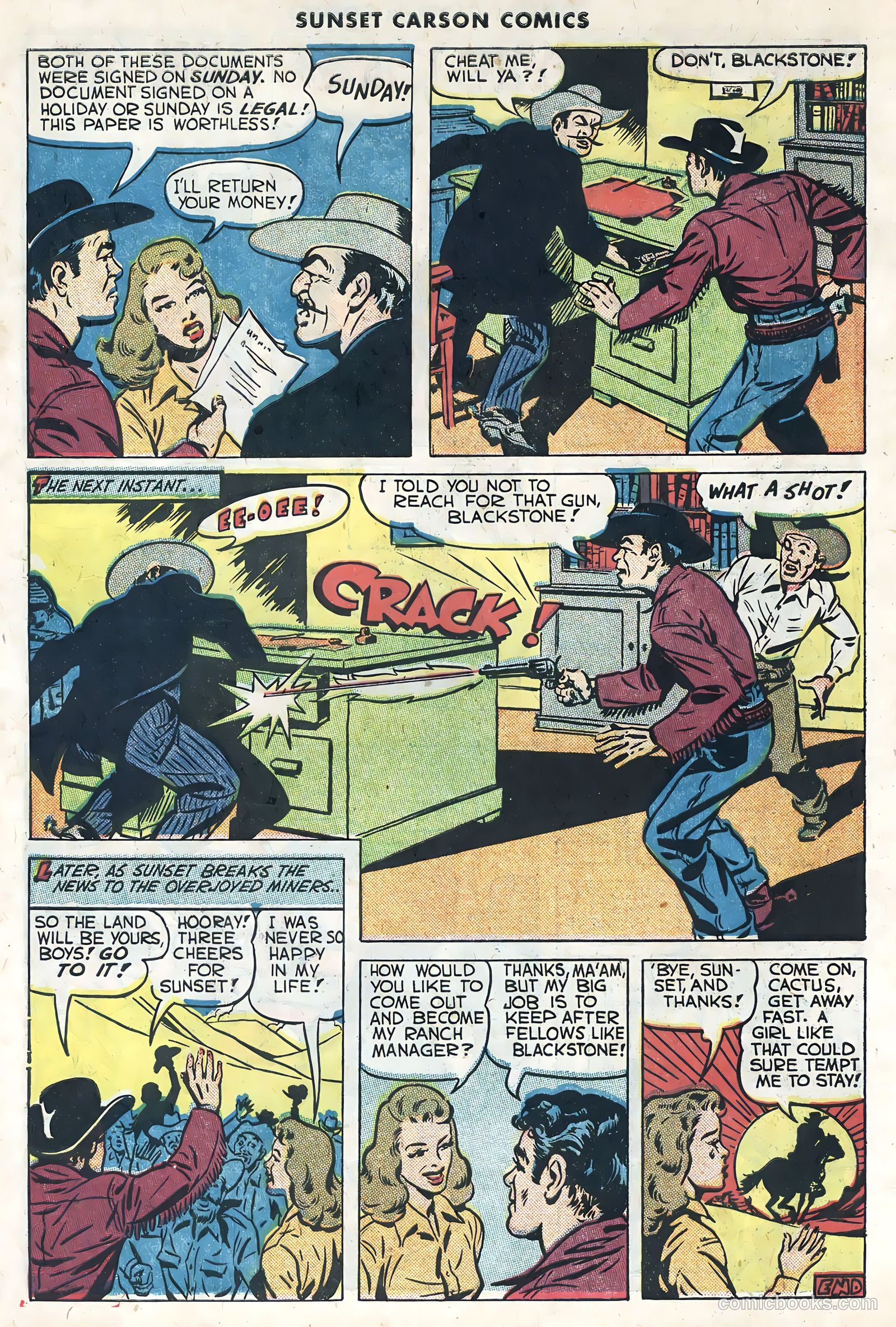 Sunset Carson Comics #1 (1951) — page 10 of 36