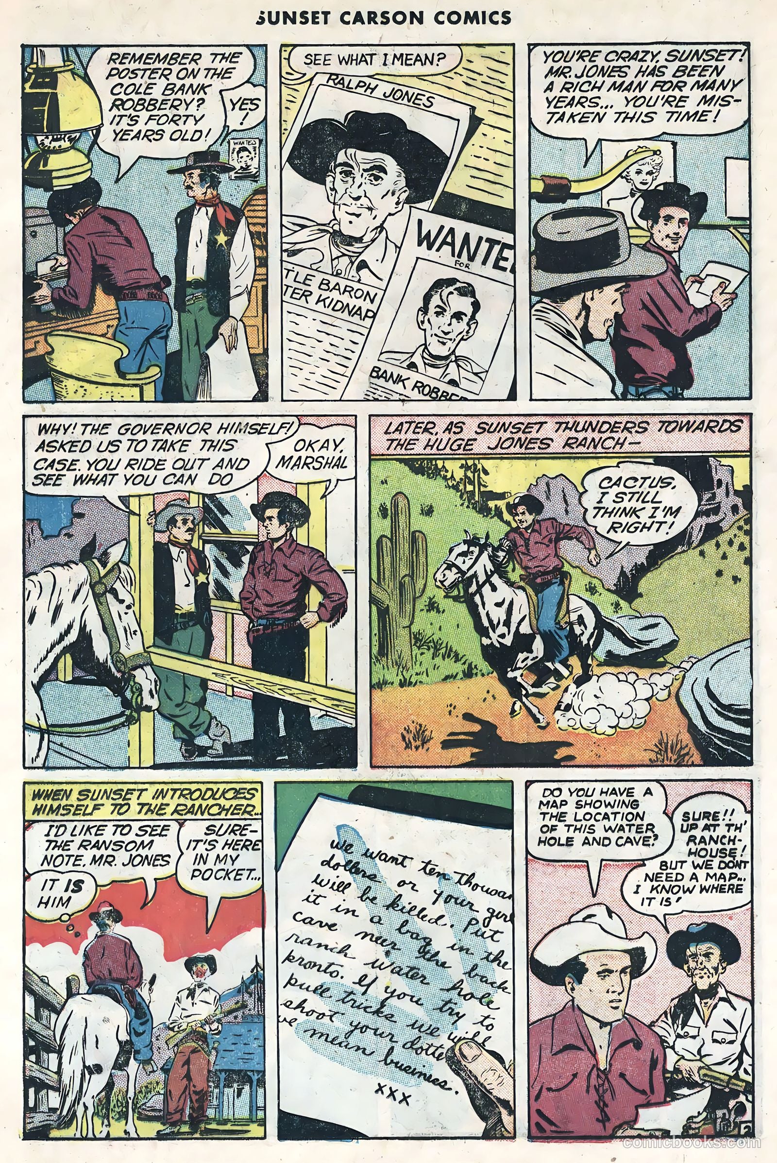 Sunset Carson Comics #1 (1951) — page 13 of 36