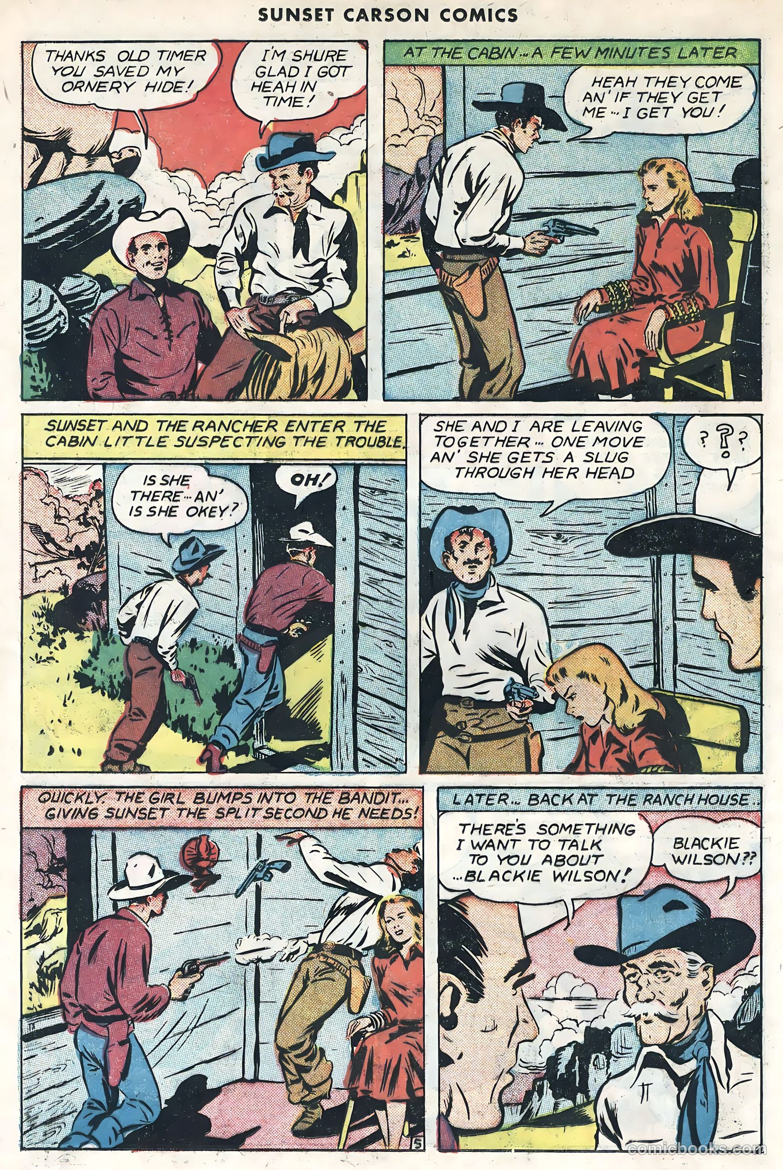 Sunset Carson Comics #1 (1951) — page 16 of 36