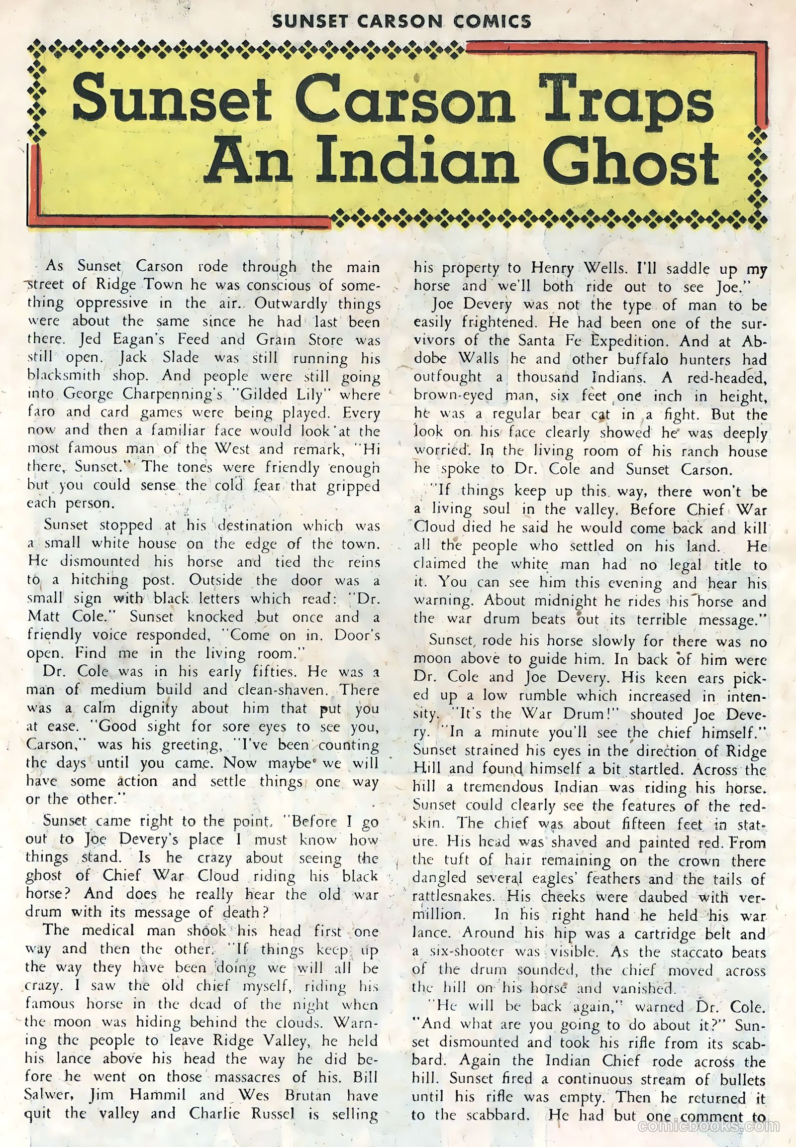 Sunset Carson Comics #1 (1951) — page 18 of 36