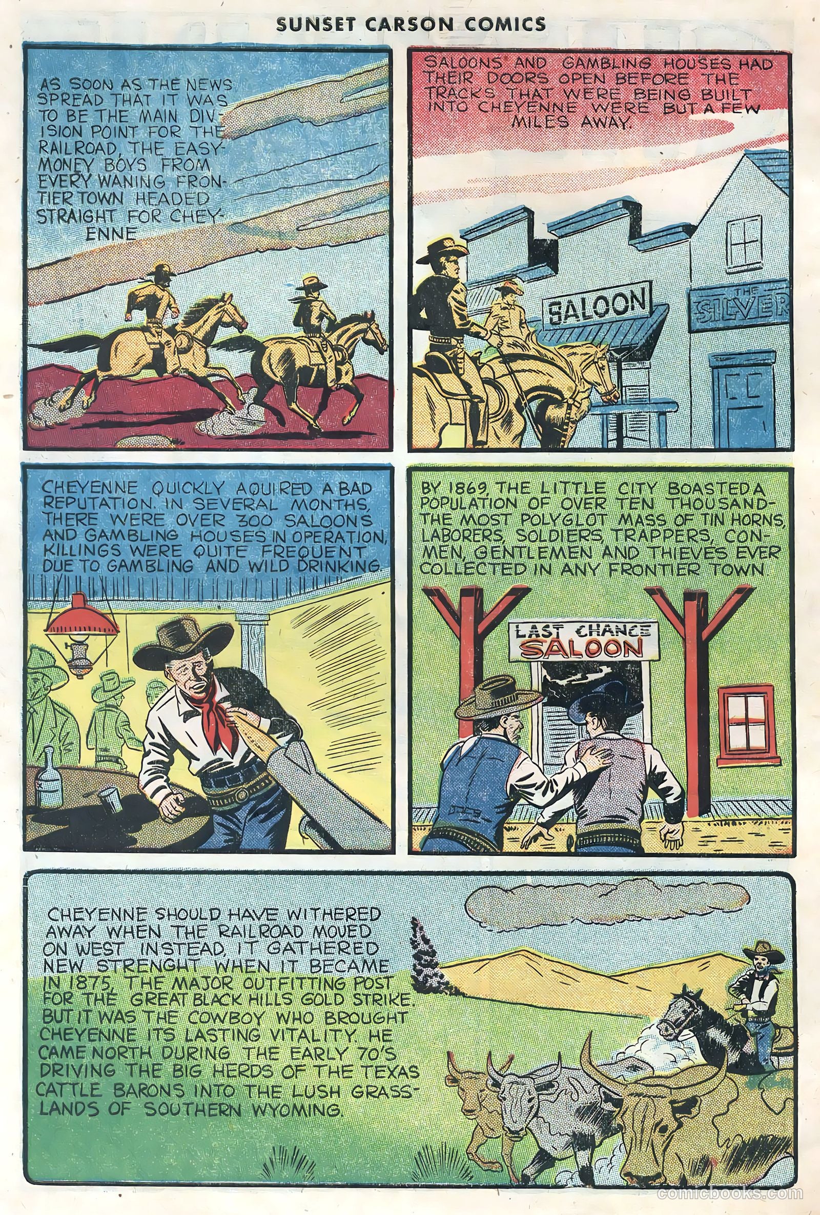 Sunset Carson Comics #1 (1951) — page 34 of 36