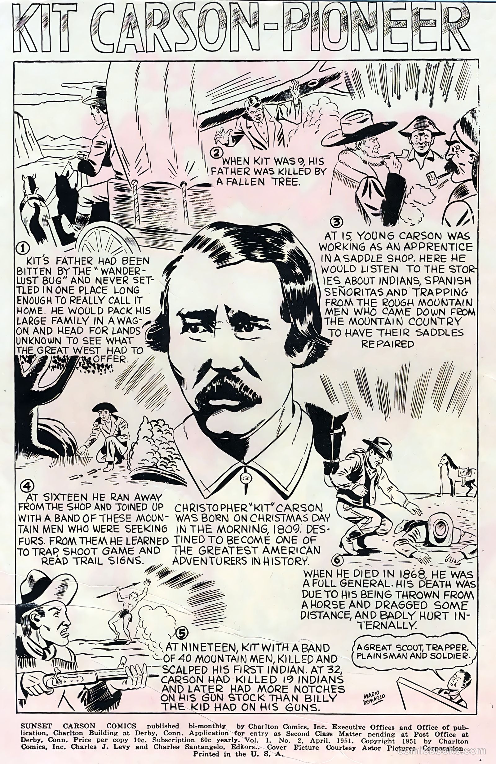 Sunset Carson Comics #2 (1951) — page 2 of 36