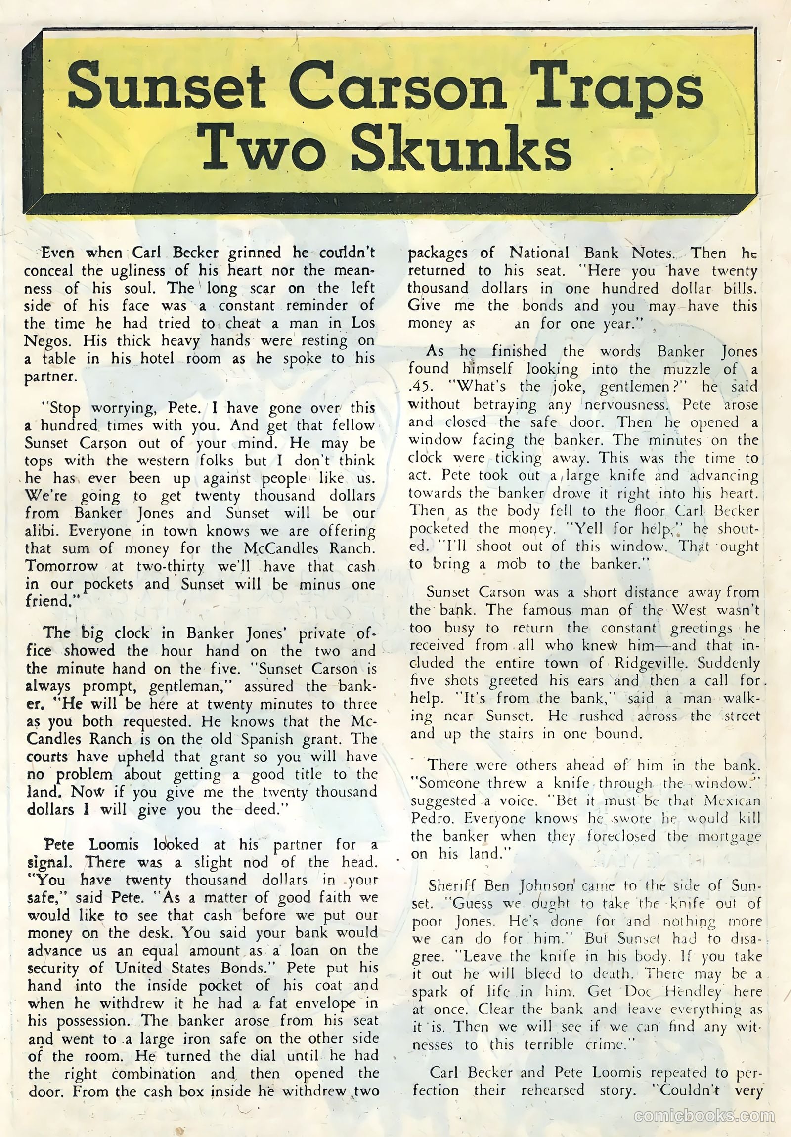 Sunset Carson Comics #2 (1951) — page 18 of 36