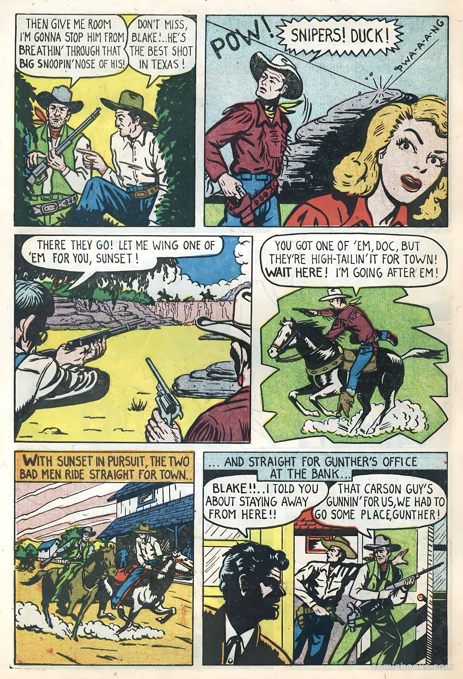 Sunset Carson Comics #2 (1951) — page 30 of 36