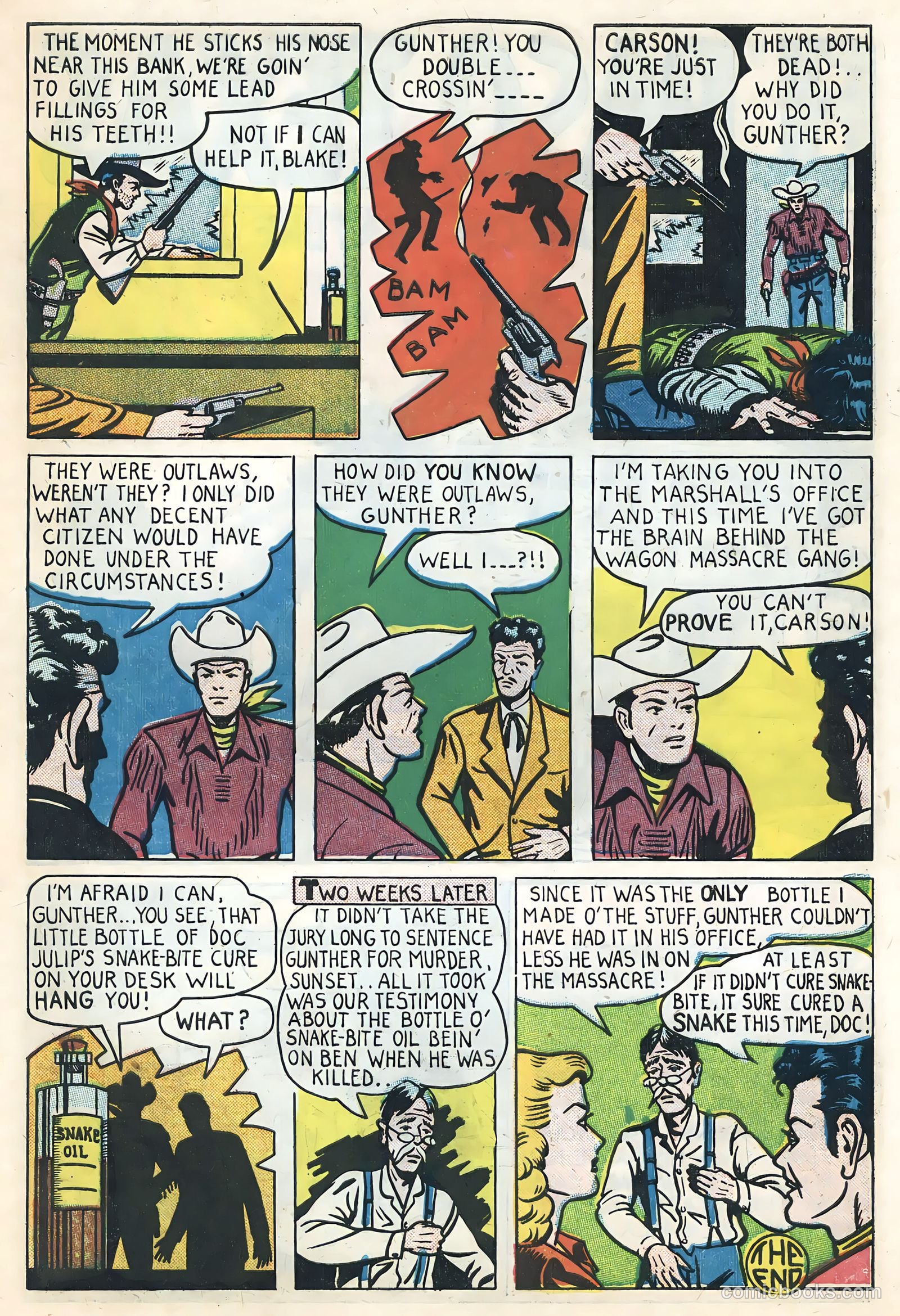 Sunset Carson Comics #2 (1951) — page 31 of 36