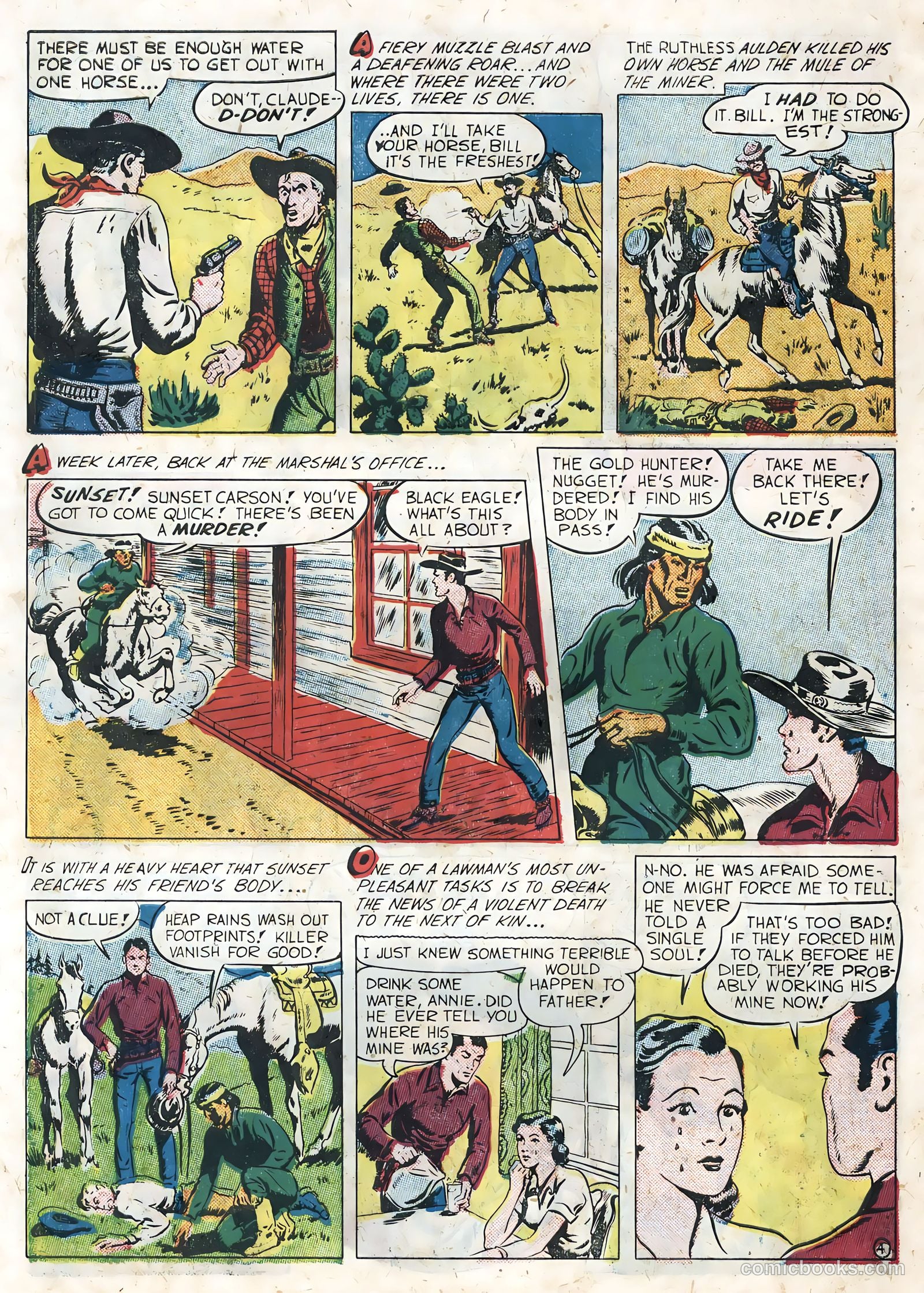 Sunset Carson Comics #3 (1951) — page 6 of 36