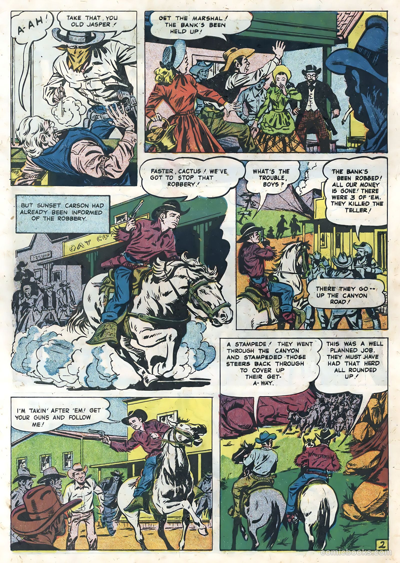 Sunset Carson Comics #3 (1951) — page 30 of 36