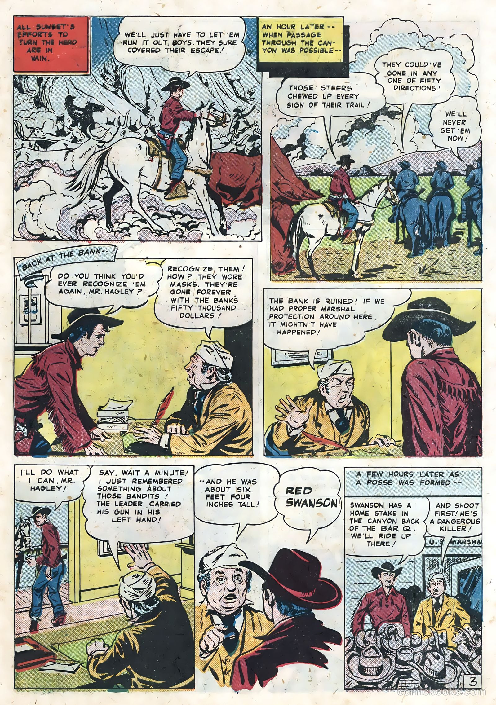 Sunset Carson Comics #3 (1951) — page 31 of 36