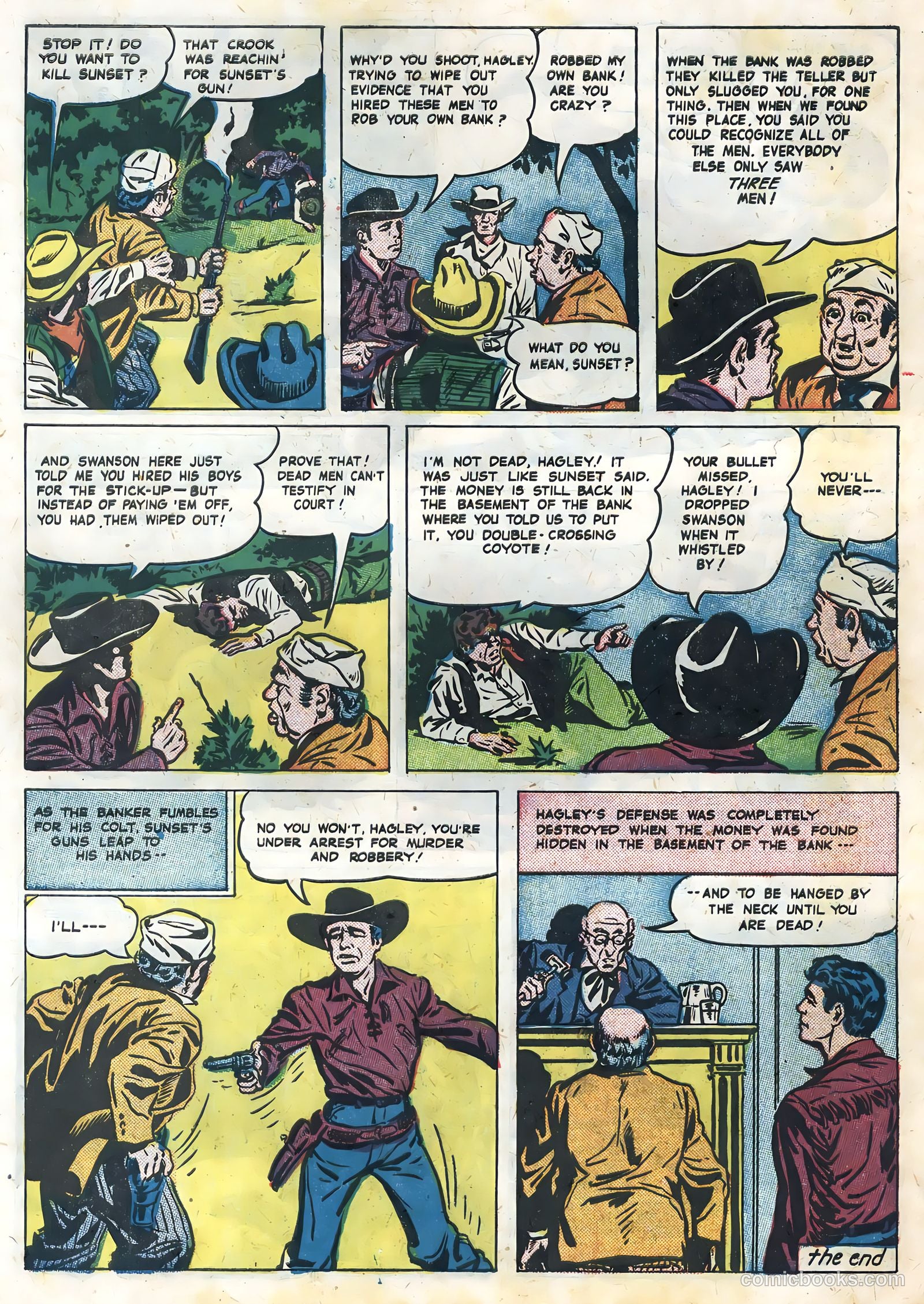 Sunset Carson Comics #3 (1951) — page 34 of 36
