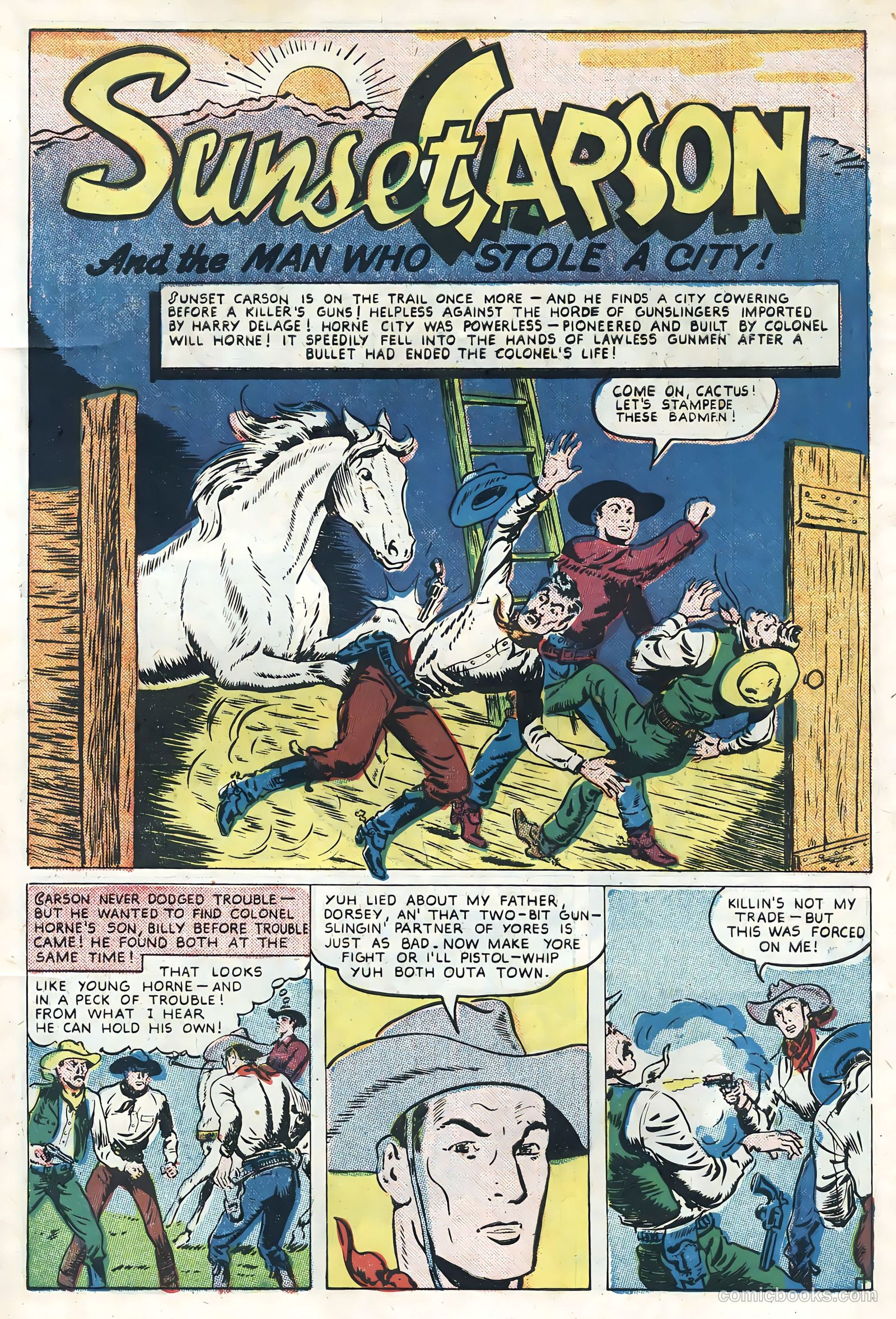 Sunset Carson Comics #4 (1951) — page 3 of 36