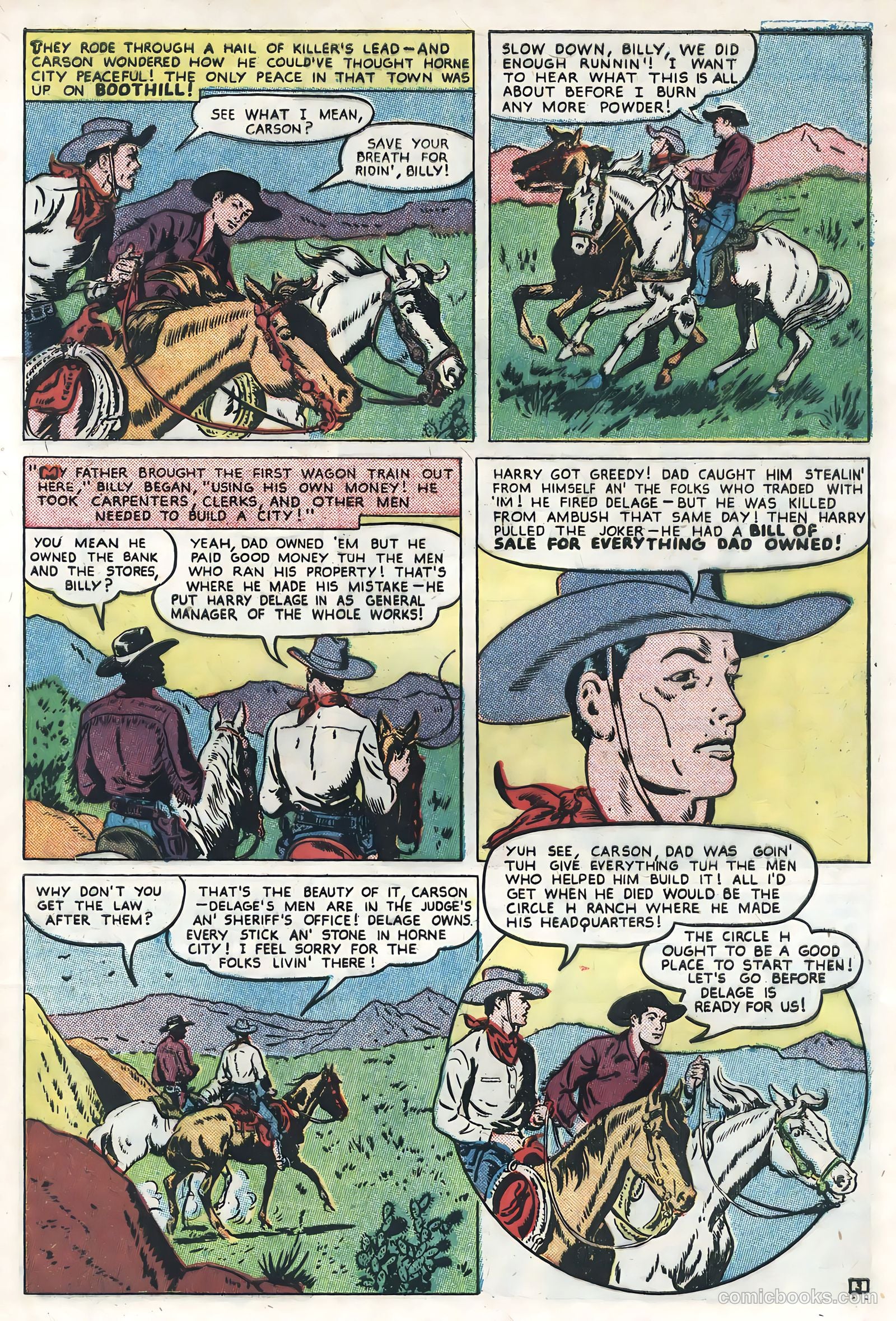 Sunset Carson Comics #4 (1951) — page 5 of 36