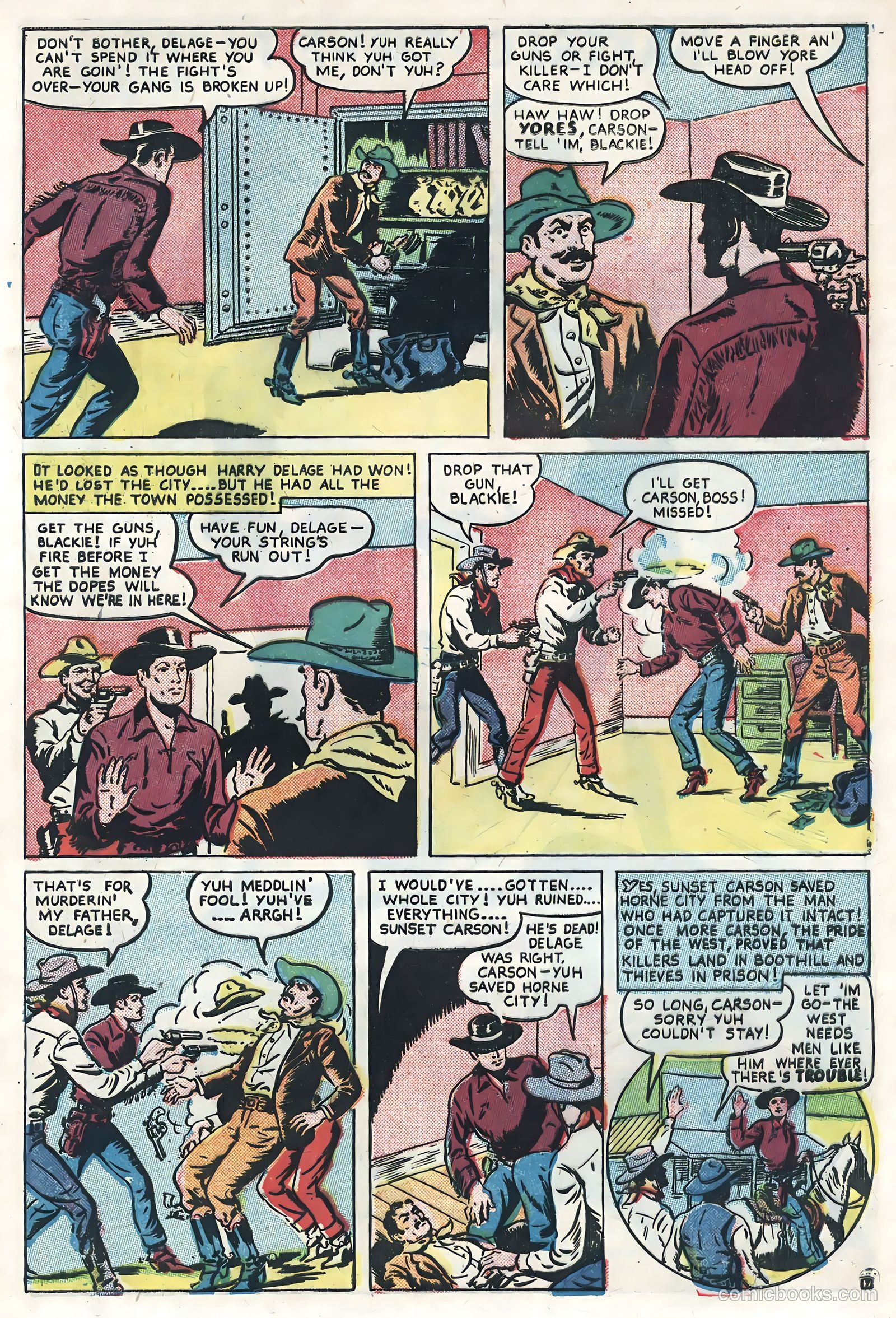 Sunset Carson Comics #4 (1951) — page 9 of 36