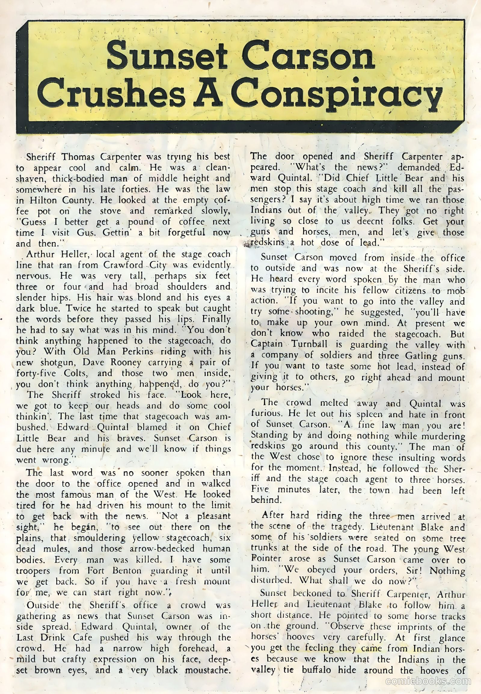 Sunset Carson Comics #4 (1951) — page 18 of 36