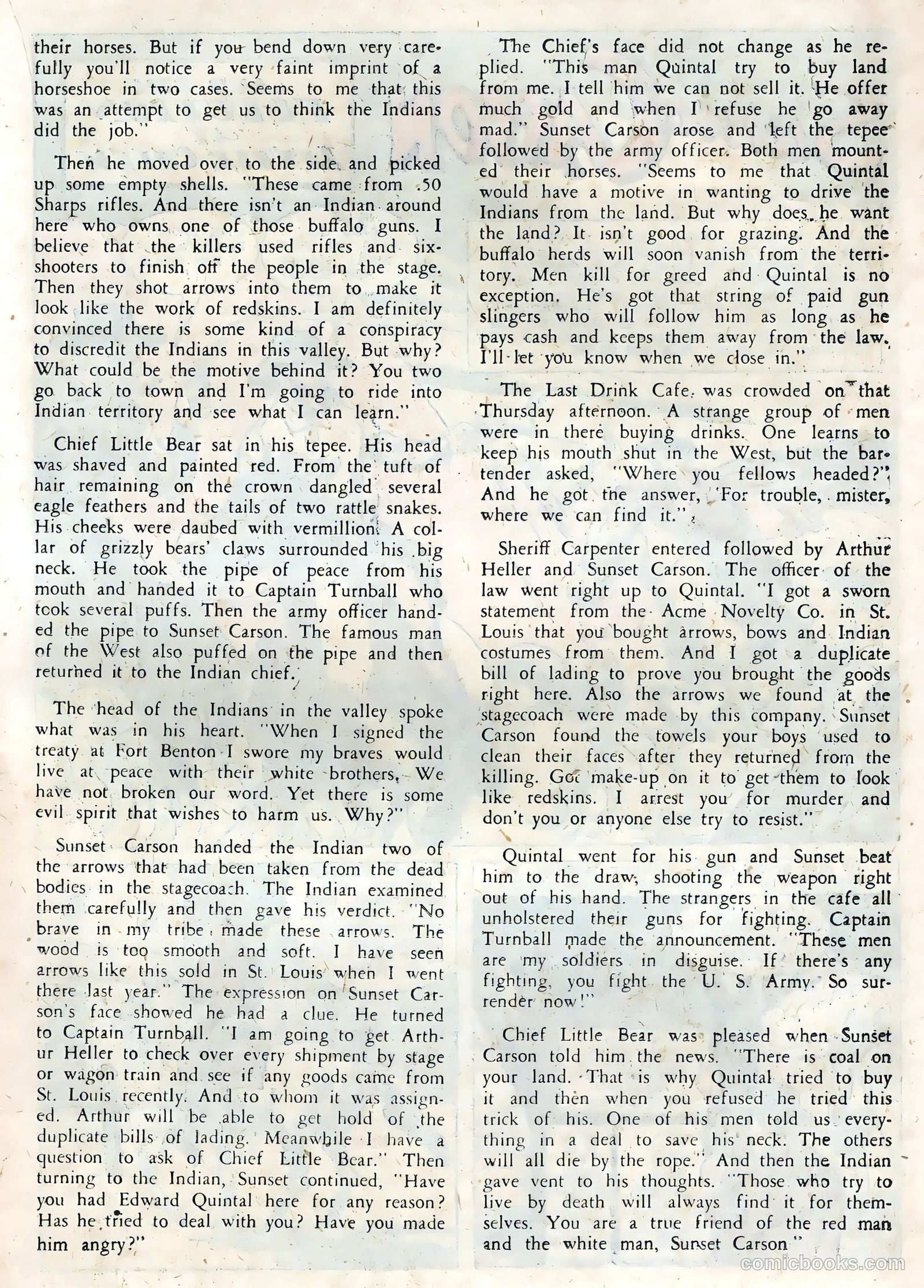 Sunset Carson Comics #4 (1951) — page 19 of 36