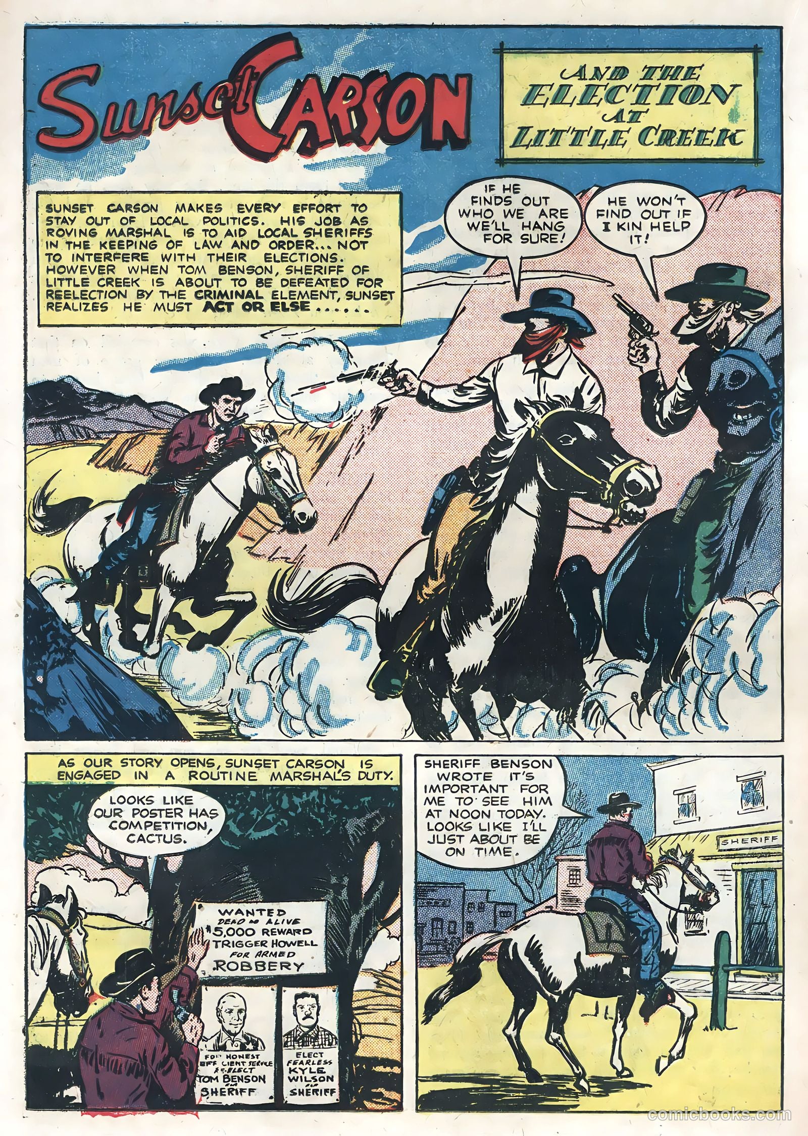 Sunset Carson Comics #4 (1951) — page 20 of 36