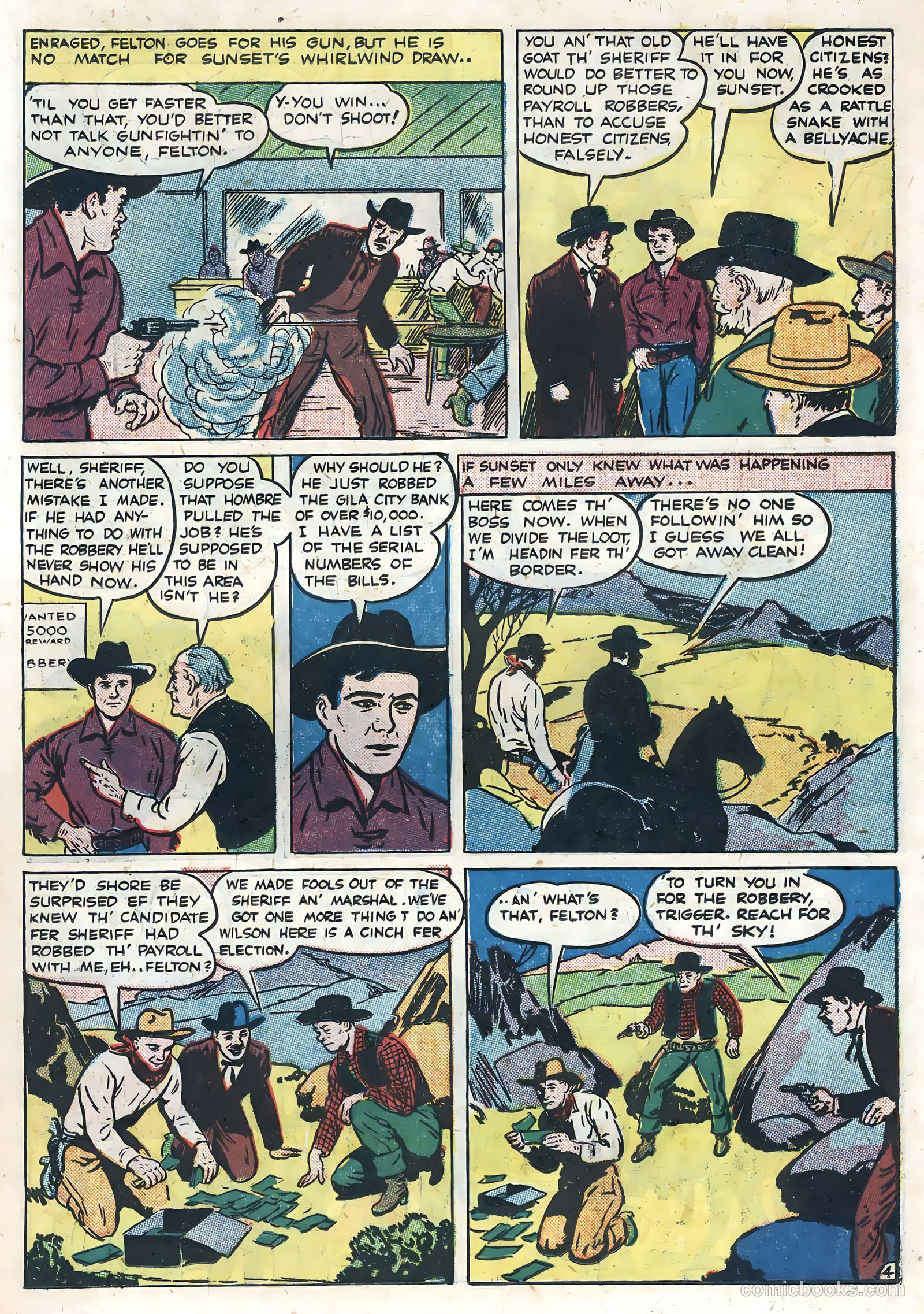 Sunset Carson Comics #4 (1951) — page 23 of 36