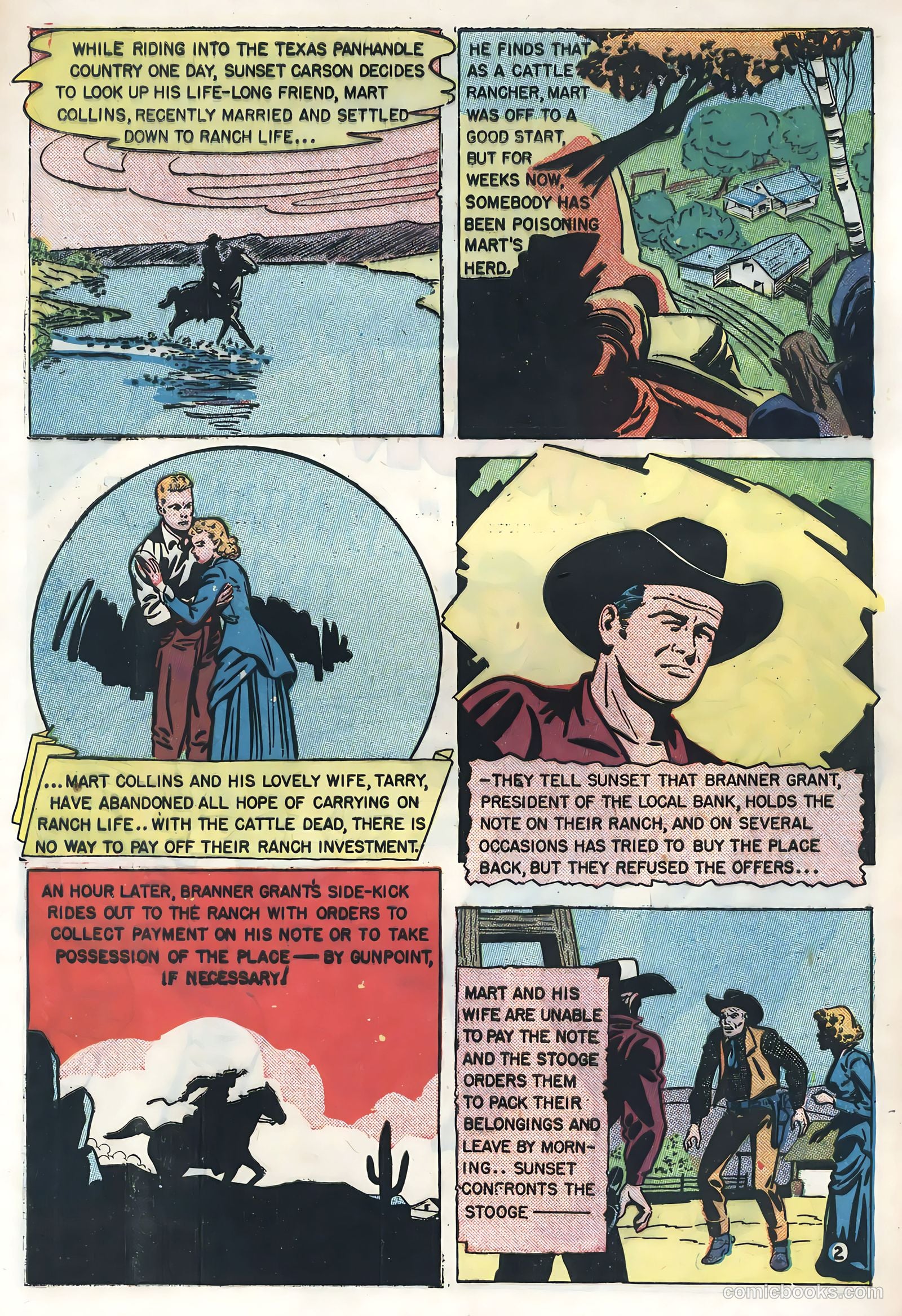 Sunset Carson Comics #4 (1951) — page 32 of 36