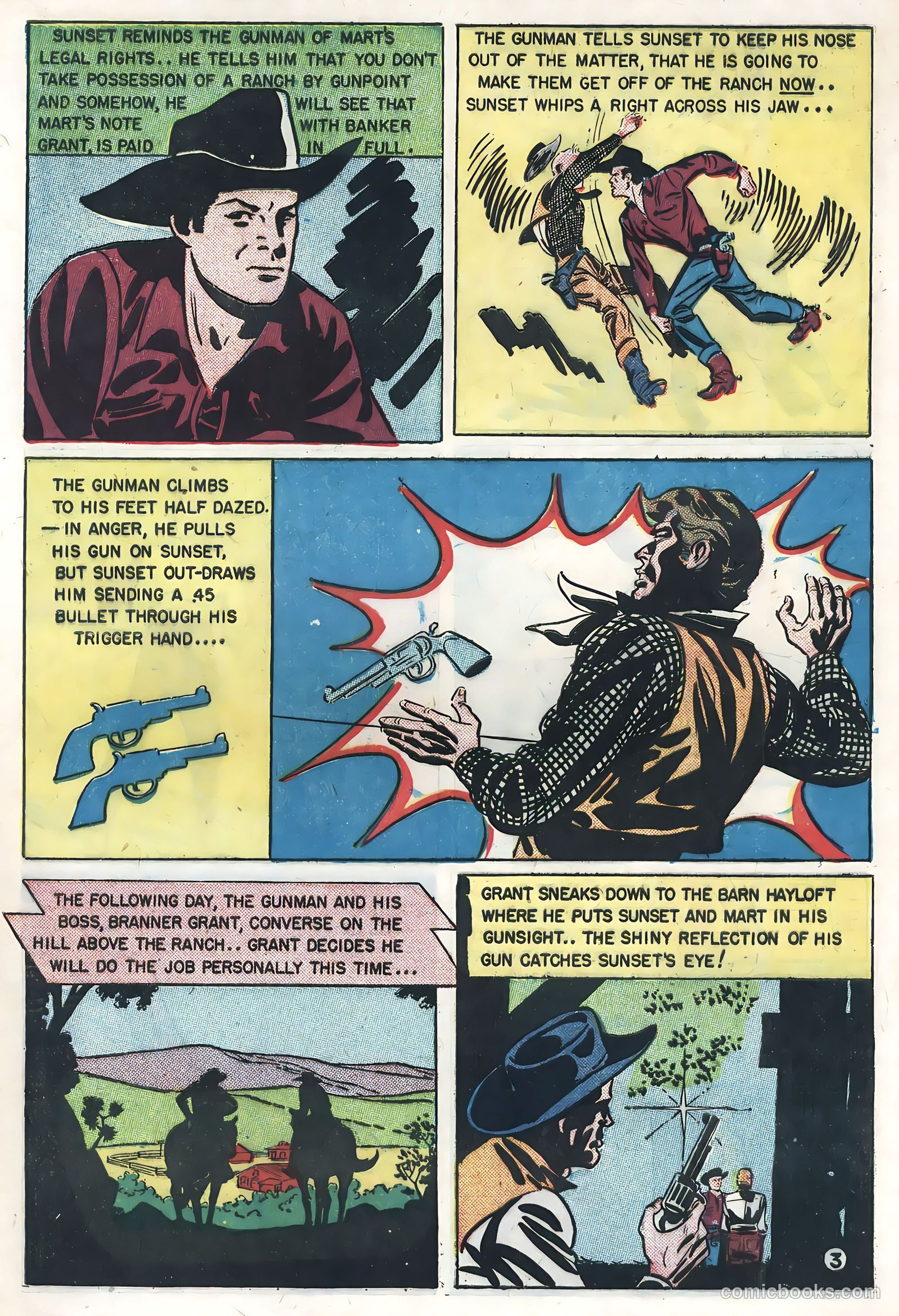 Sunset Carson Comics #4 (1951) — page 33 of 36