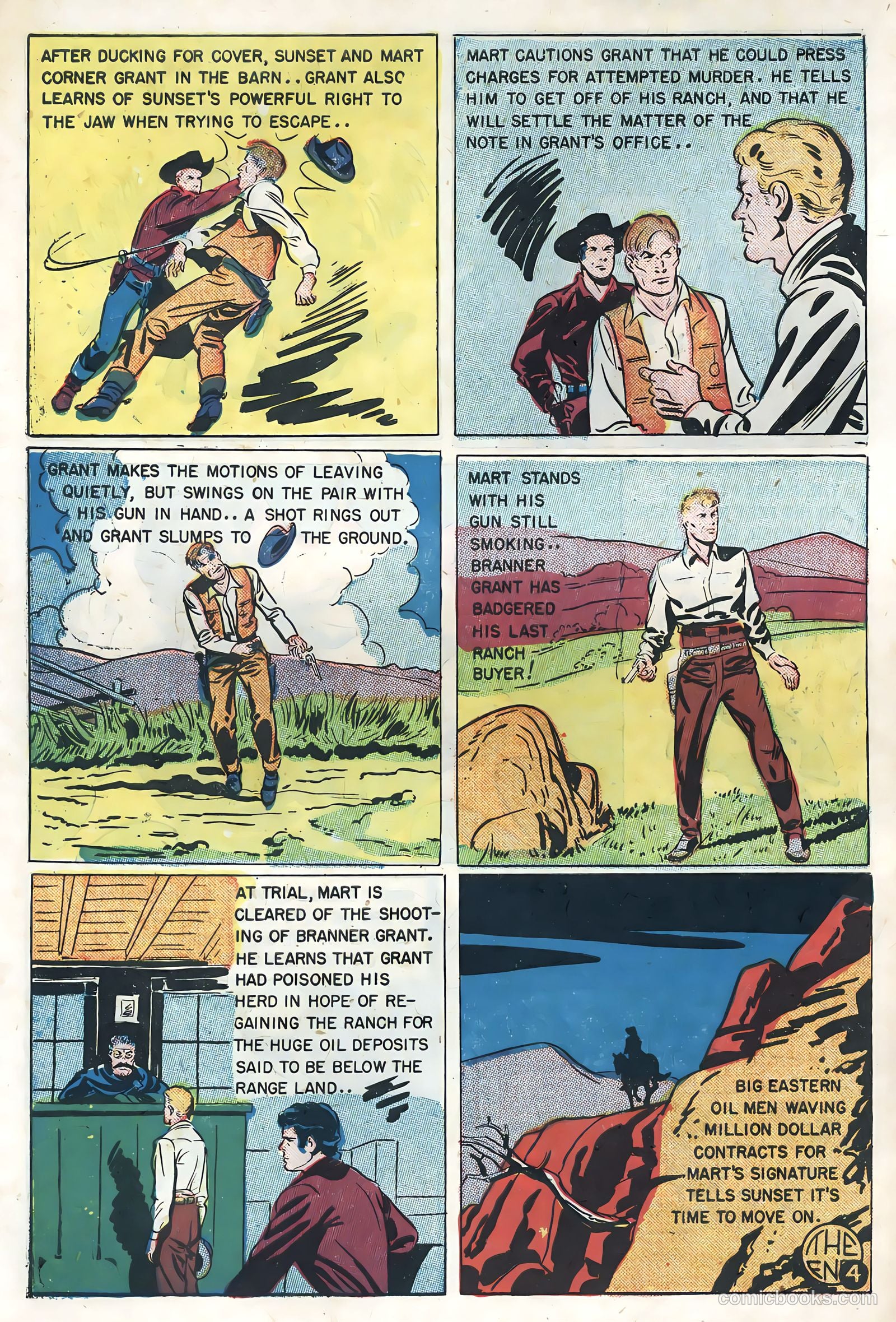 Sunset Carson Comics #4 (1951) — page 34 of 36