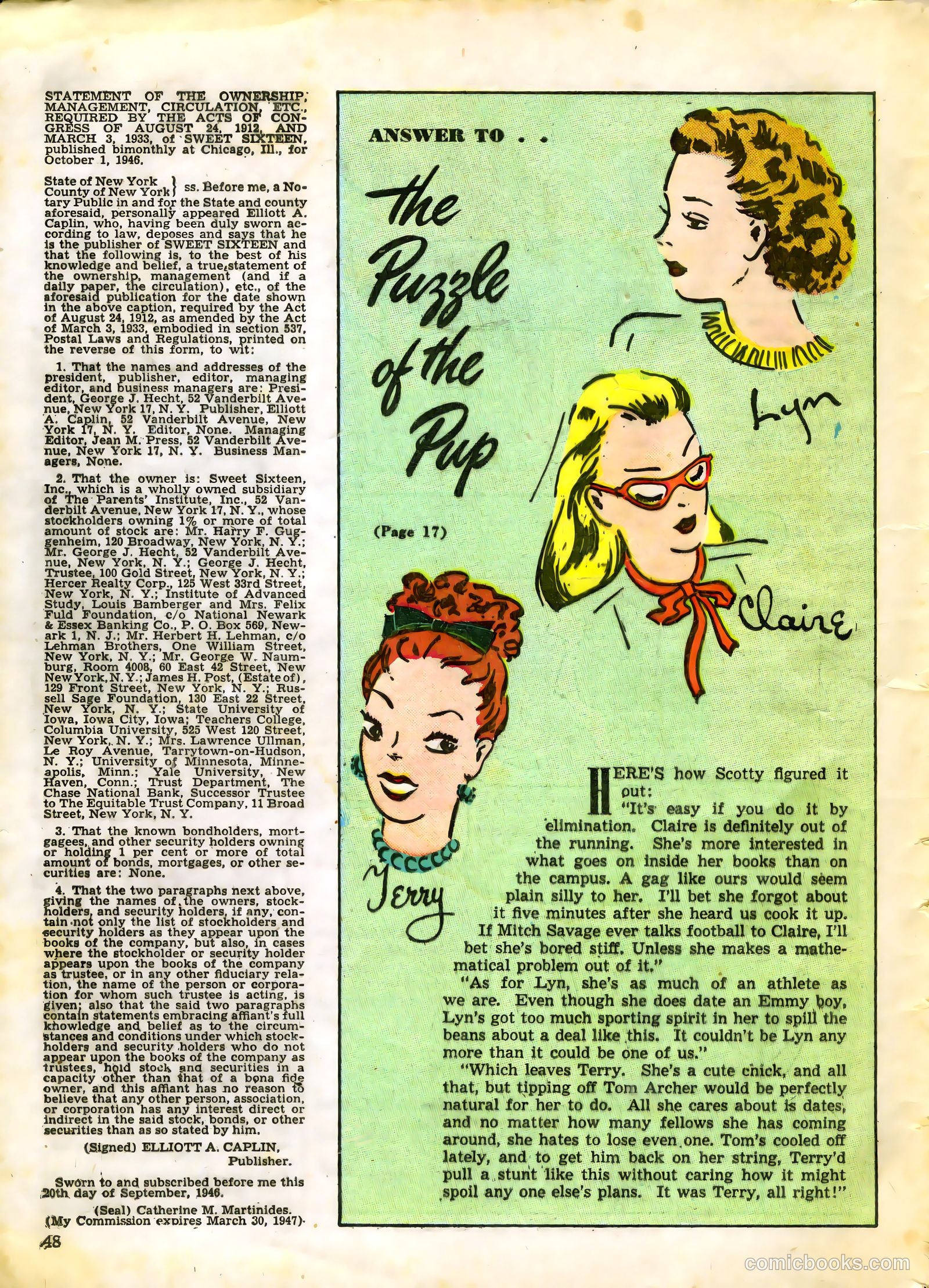 Sweet Sixteen #3 (1947) — page 49 of 53