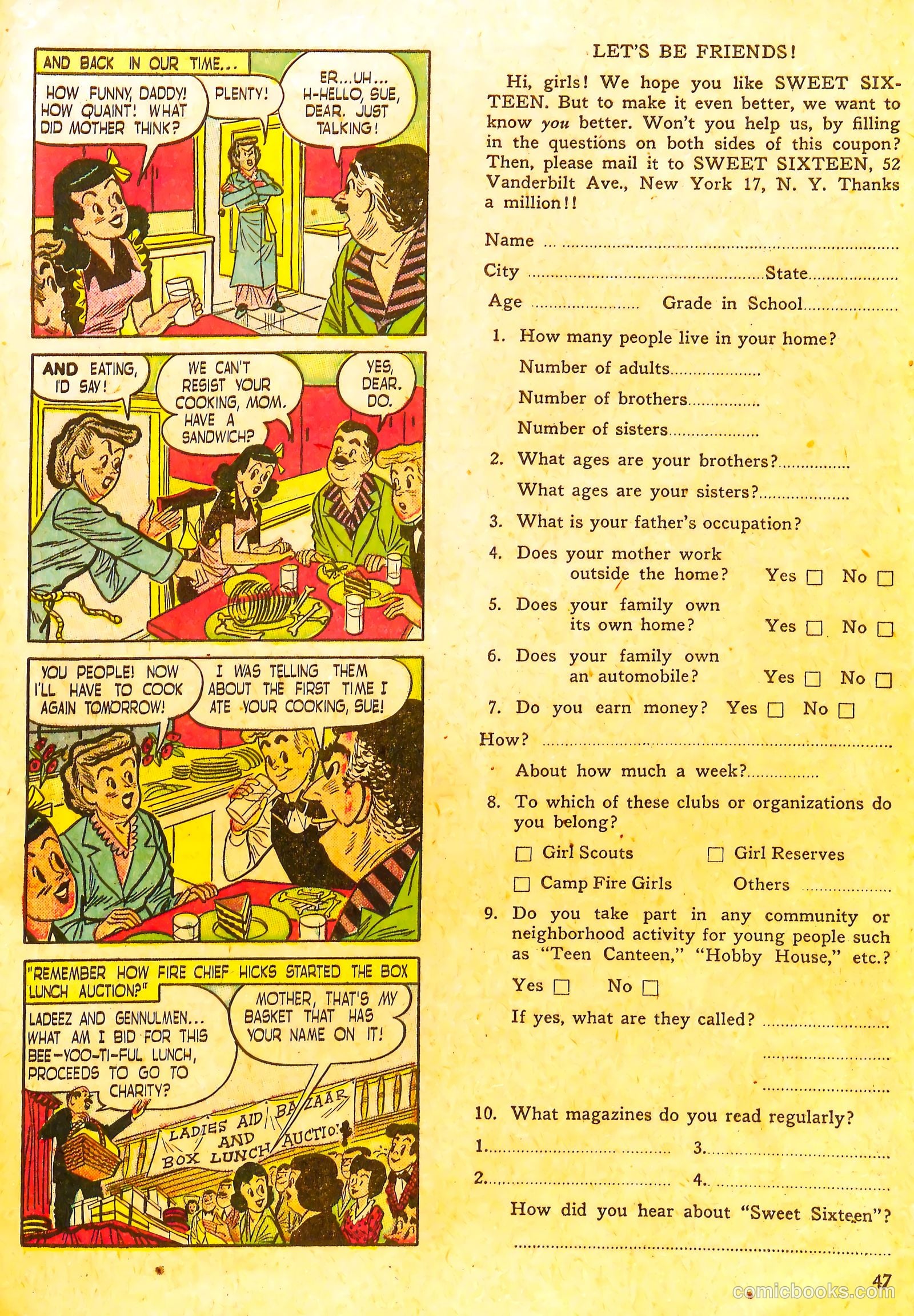Sweet Sixteen #5 (1947) — page 46 of 51