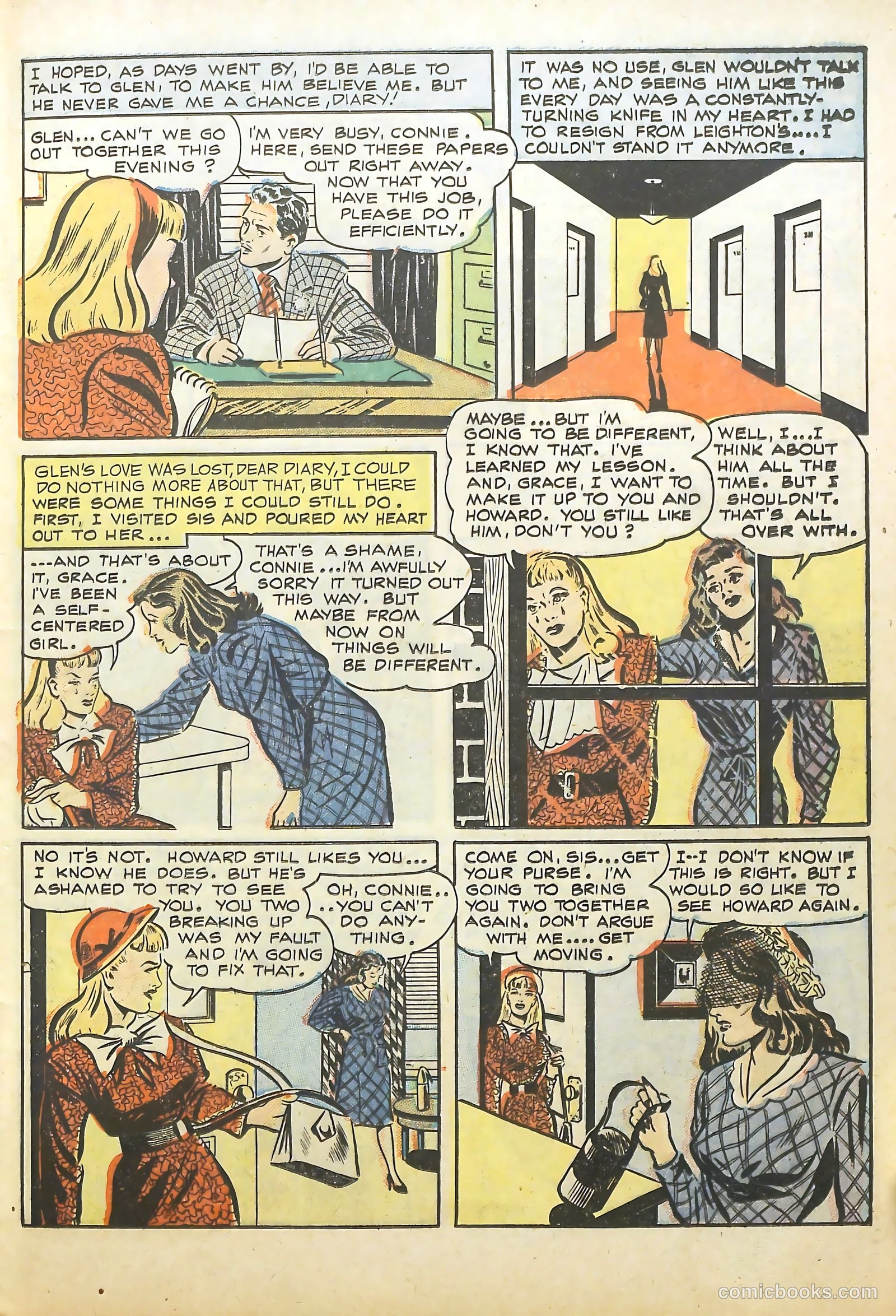 Sweetheart Diary #1 (1949) — page 21 of 36
