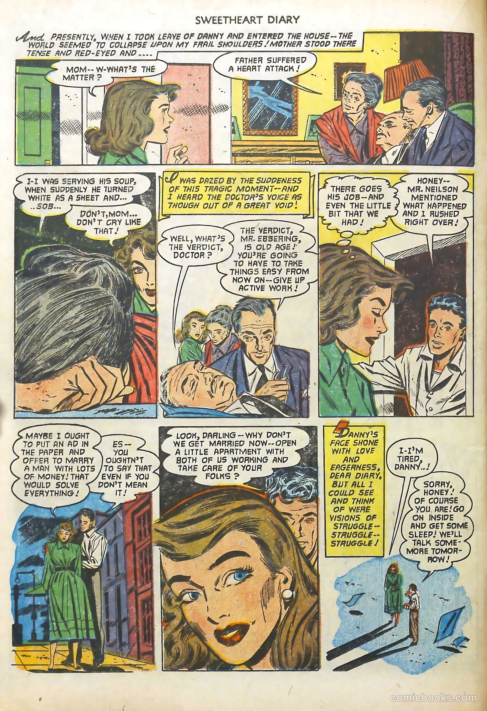 Sweetheart Diary #10 (1952) — page 16 of 36