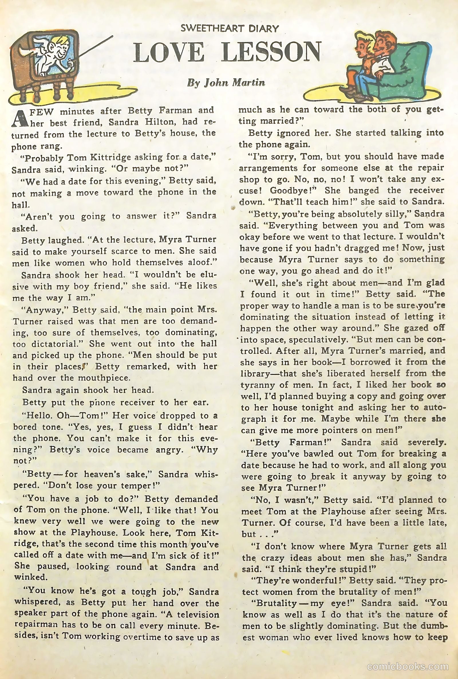 Sweetheart Diary #10 (1952) — page 25 of 36