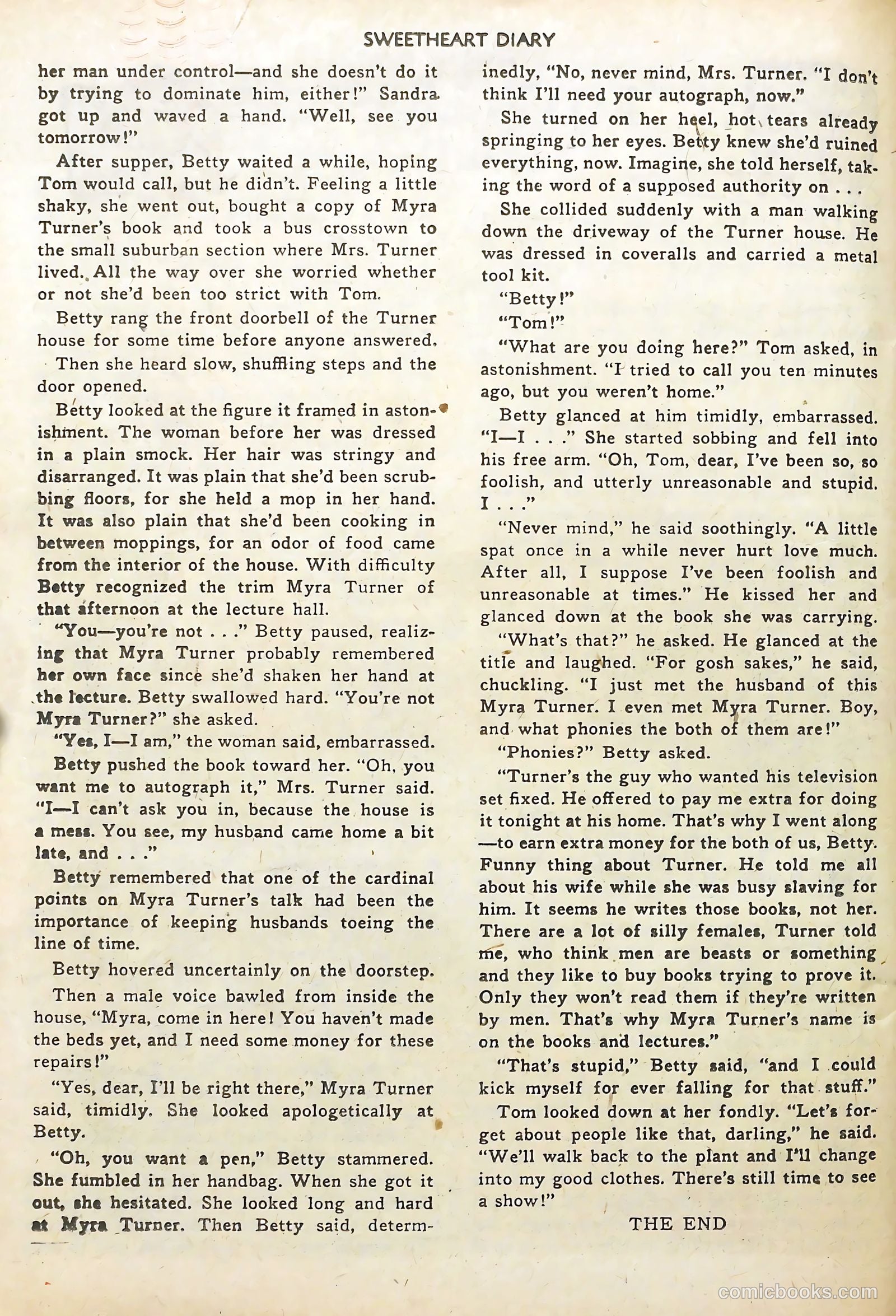 Sweetheart Diary #10 (1952) — page 26 of 36