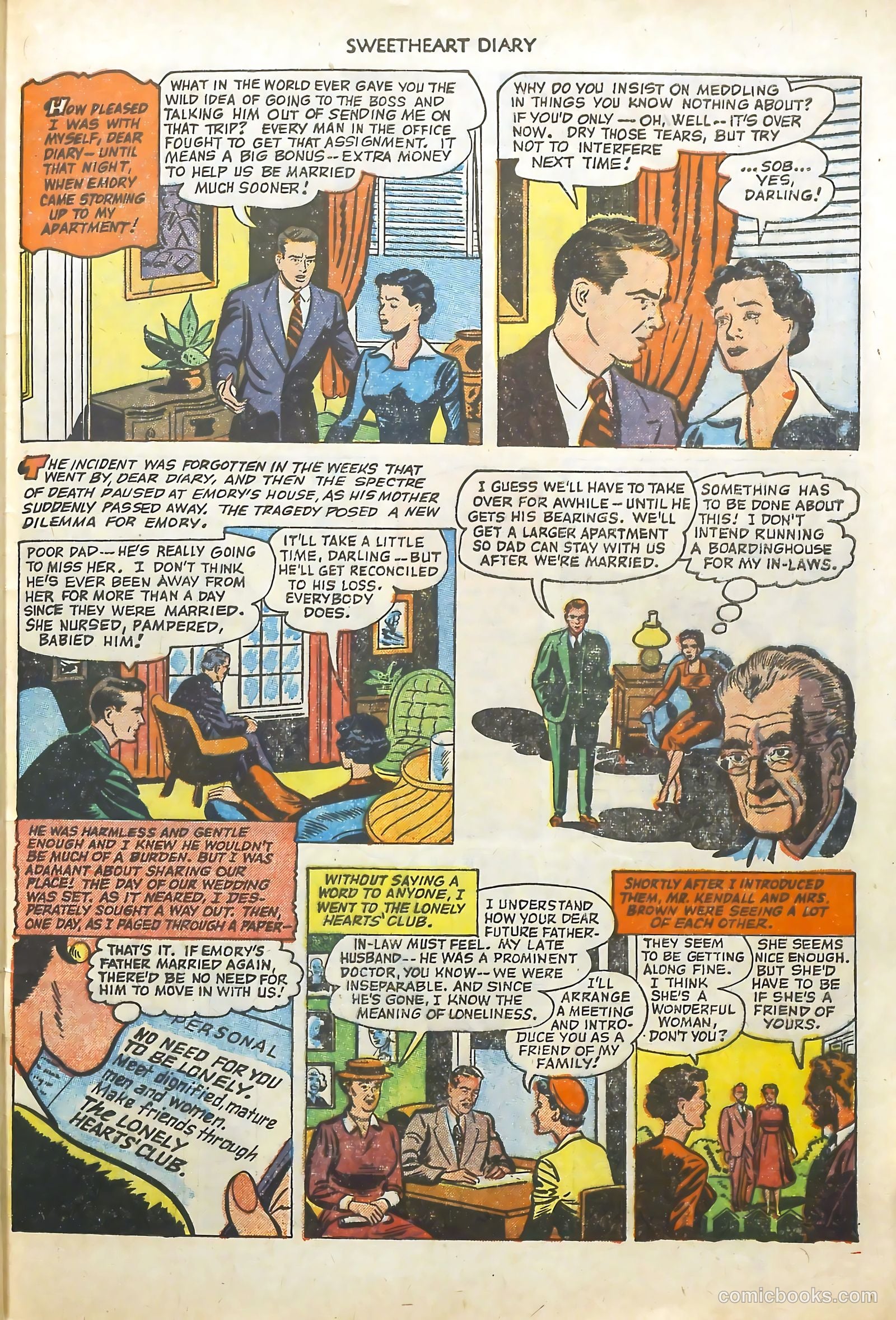 Sweetheart Diary #10 (1952) — page 29 of 36