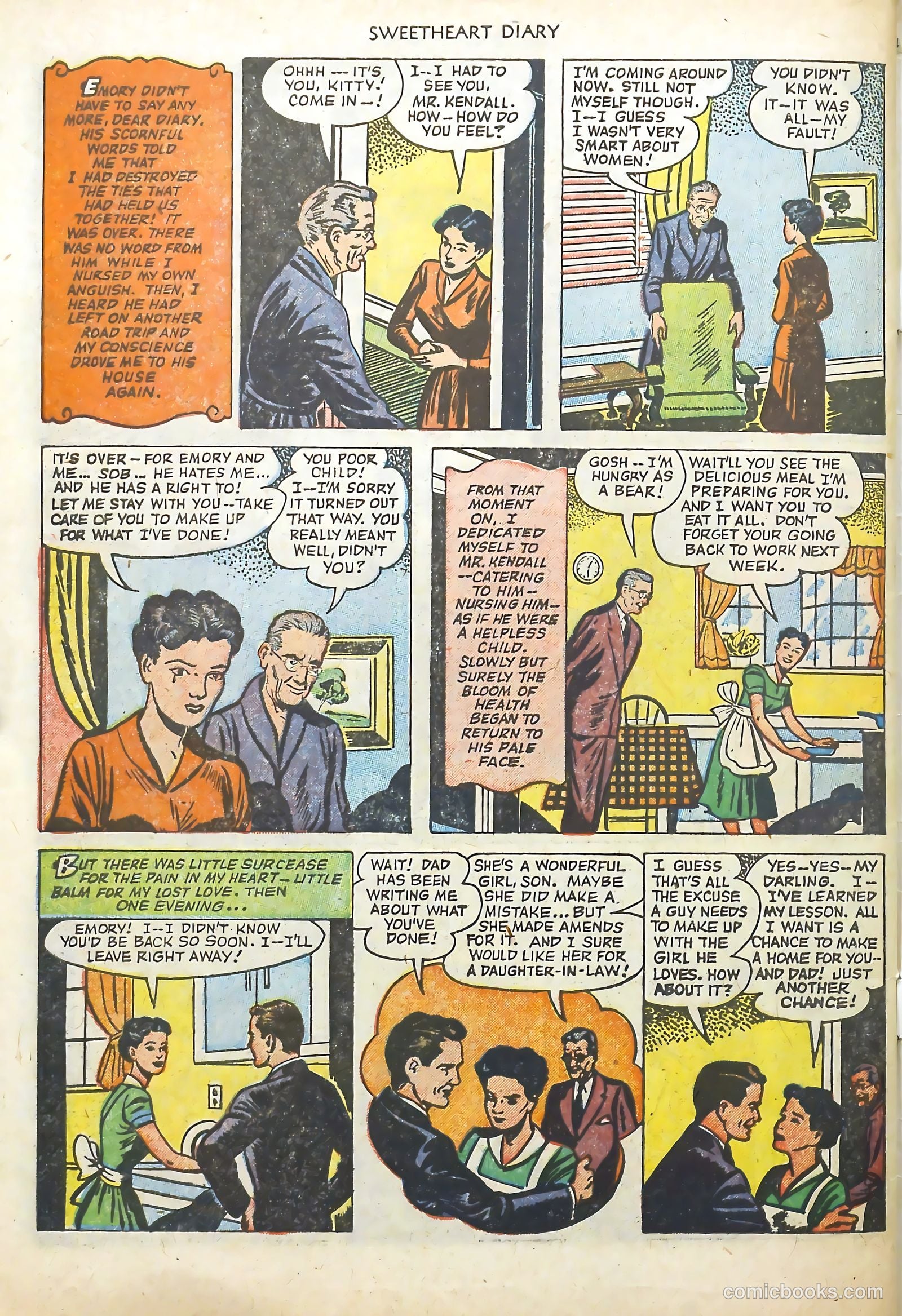 Sweetheart Diary #10 (1952) — page 34 of 36