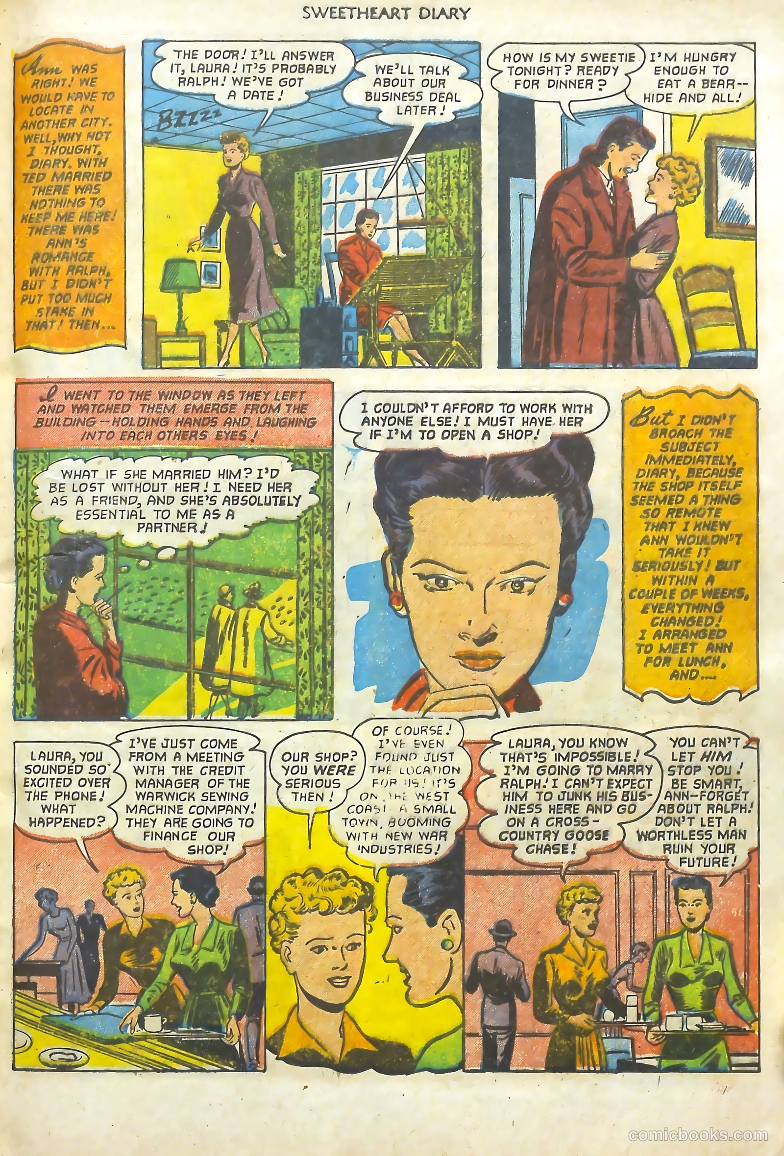 Sweetheart Diary #11 (1952) — page 30 of 37