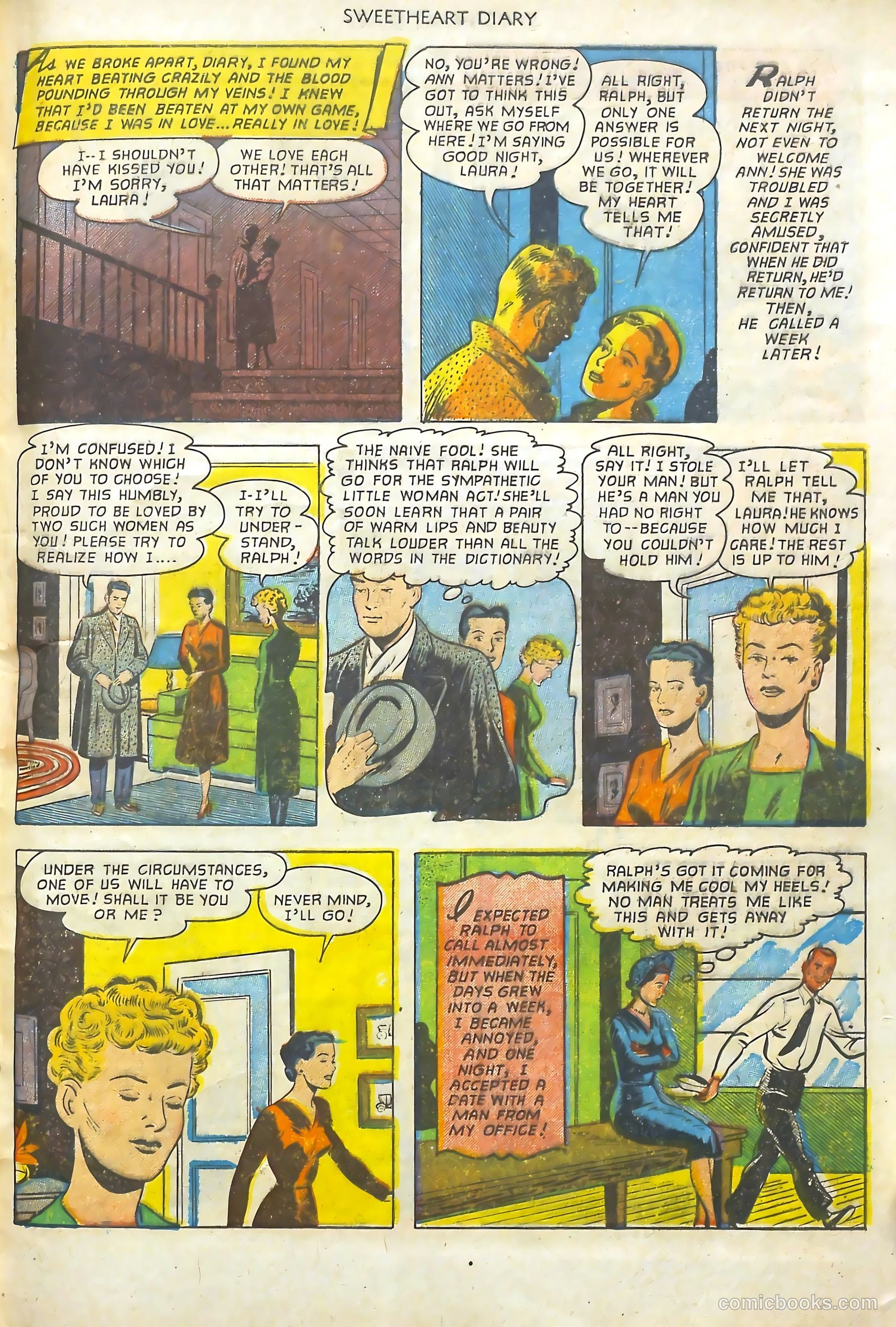 Sweetheart Diary #11 (1952) — page 34 of 37