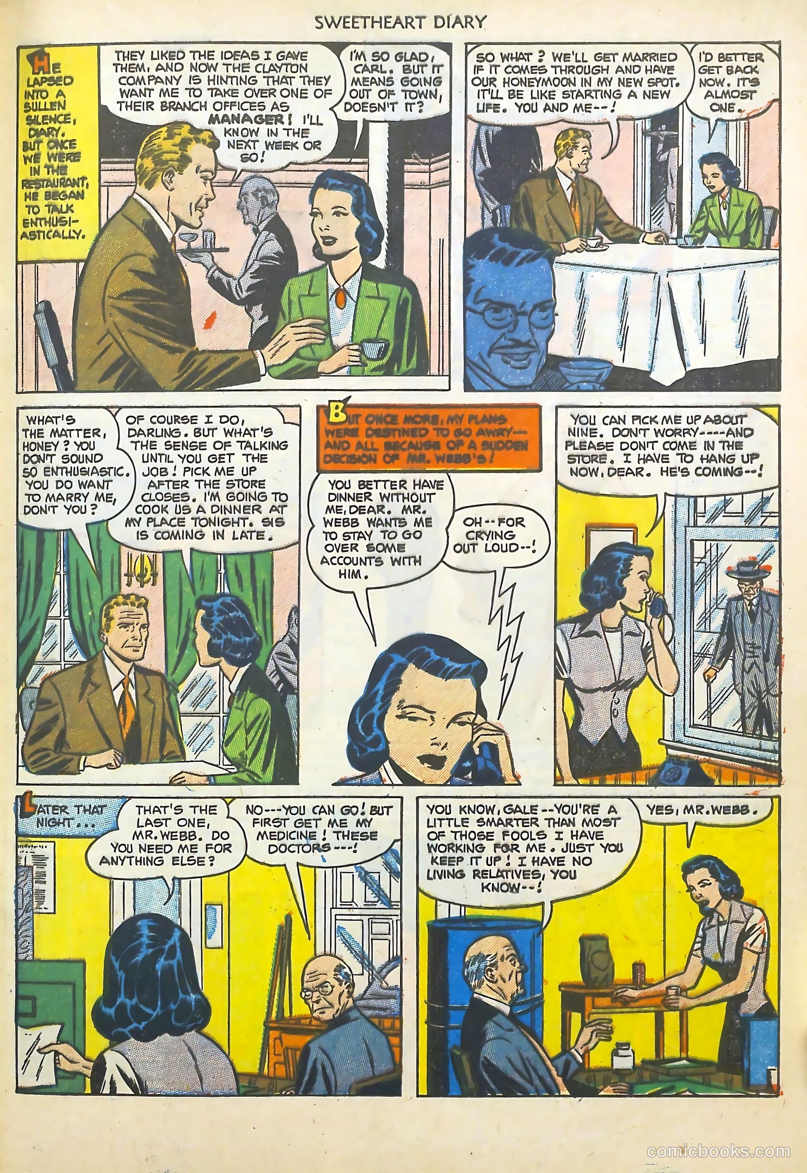 Sweetheart Diary #12 (1952) — page 30 of 37