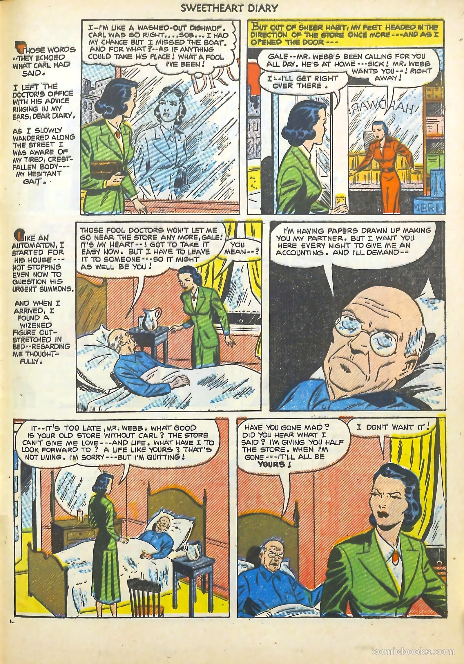 Sweetheart Diary #12 (1952) — page 34 of 37