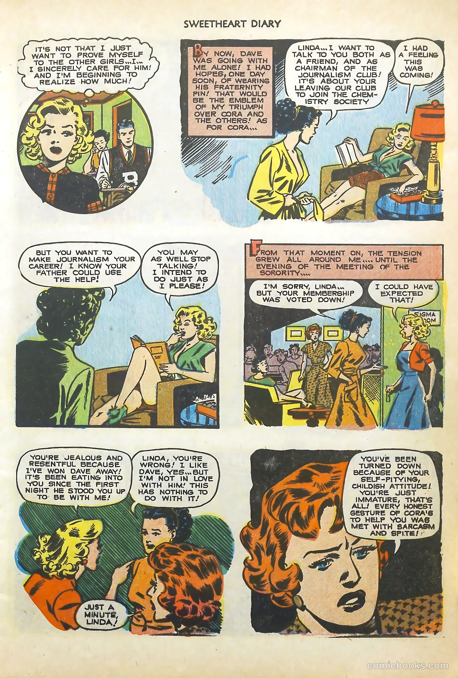 Sweetheart Diary #13 (1952) — page 9 of 36