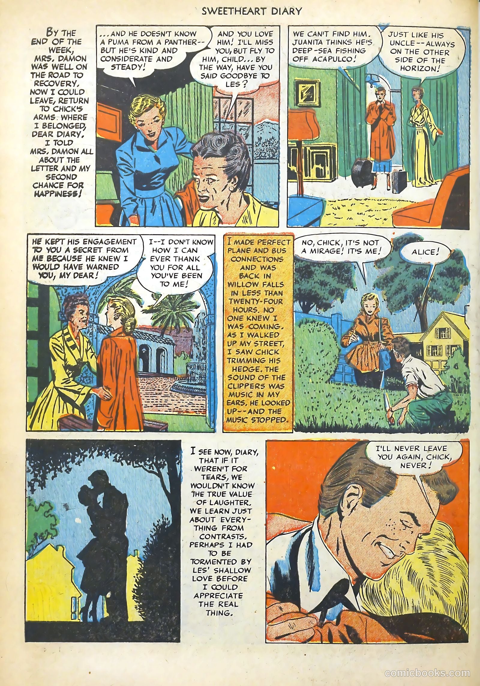 Sweetheart Diary #13 (1952) — page 34 of 36