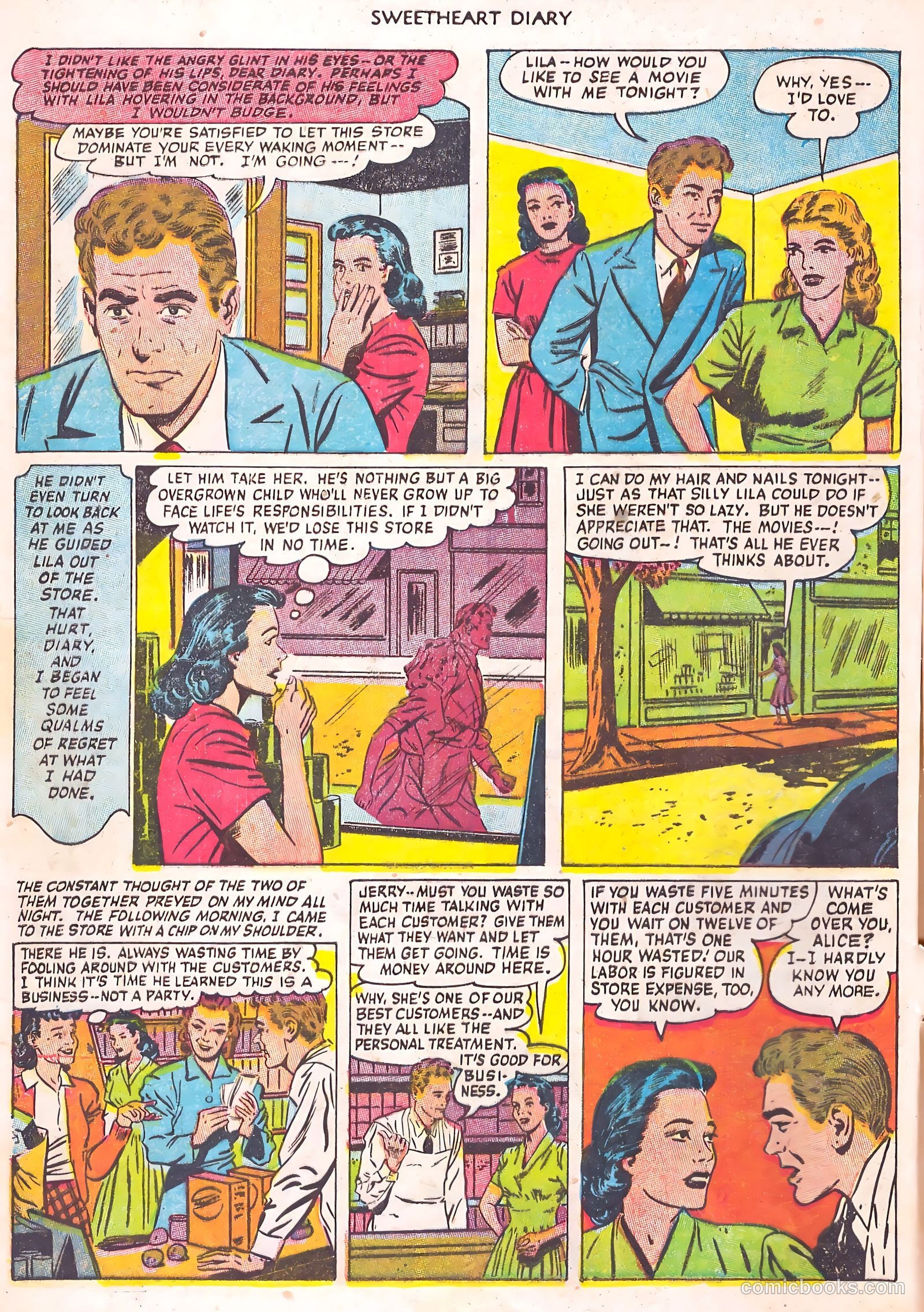 Sweetheart Diary #14 (1953) — page 8 of 36