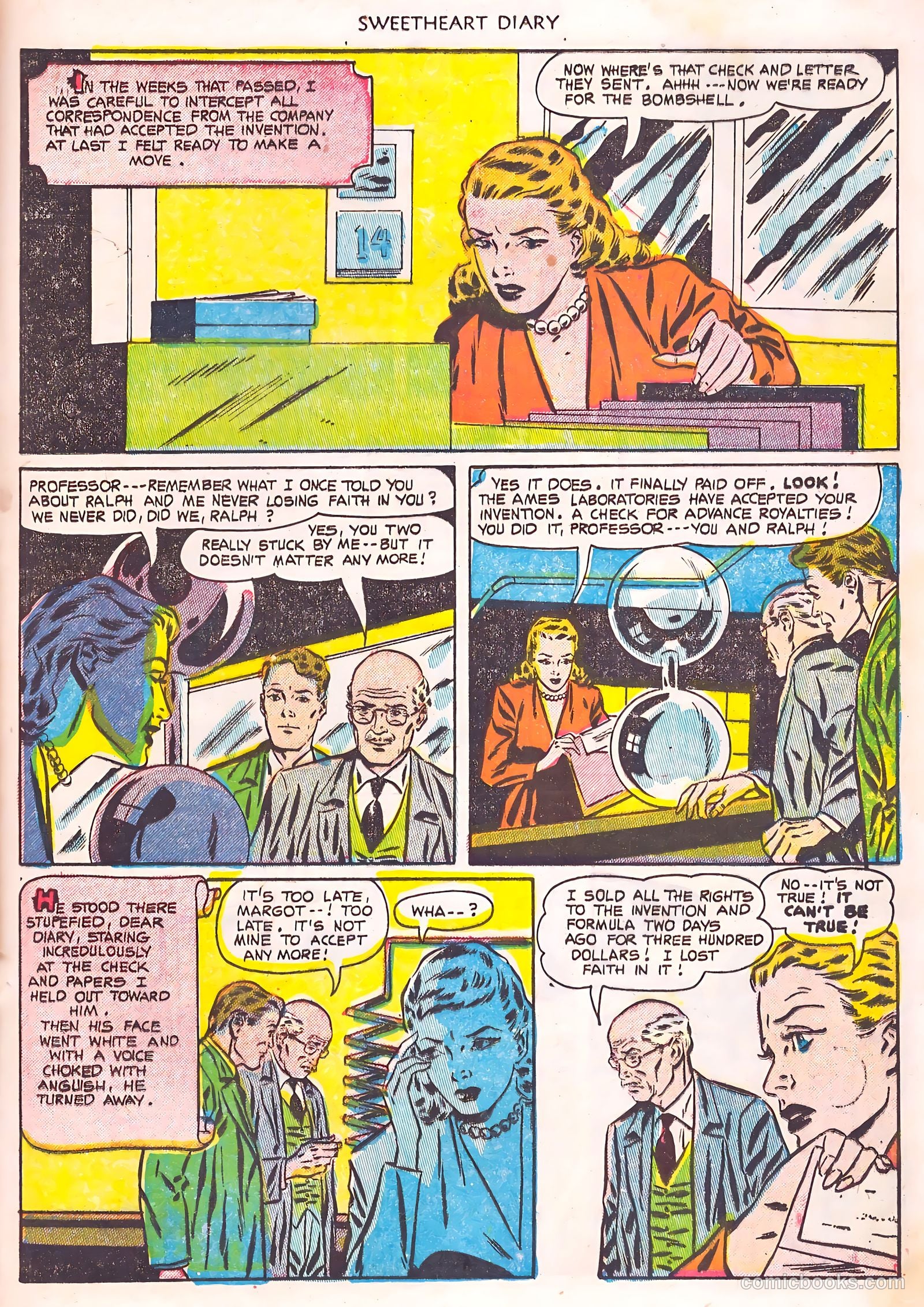 Sweetheart Diary #14 (1953) — page 21 of 36