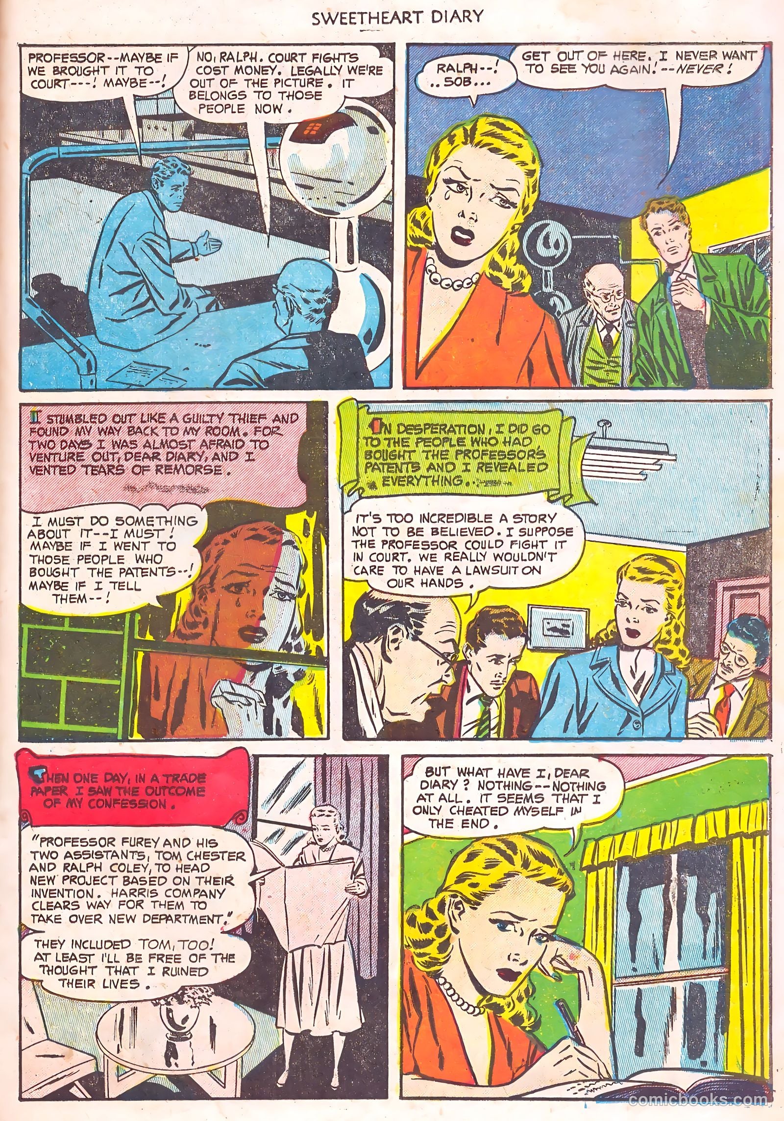 Sweetheart Diary #14 (1953) — page 23 of 36