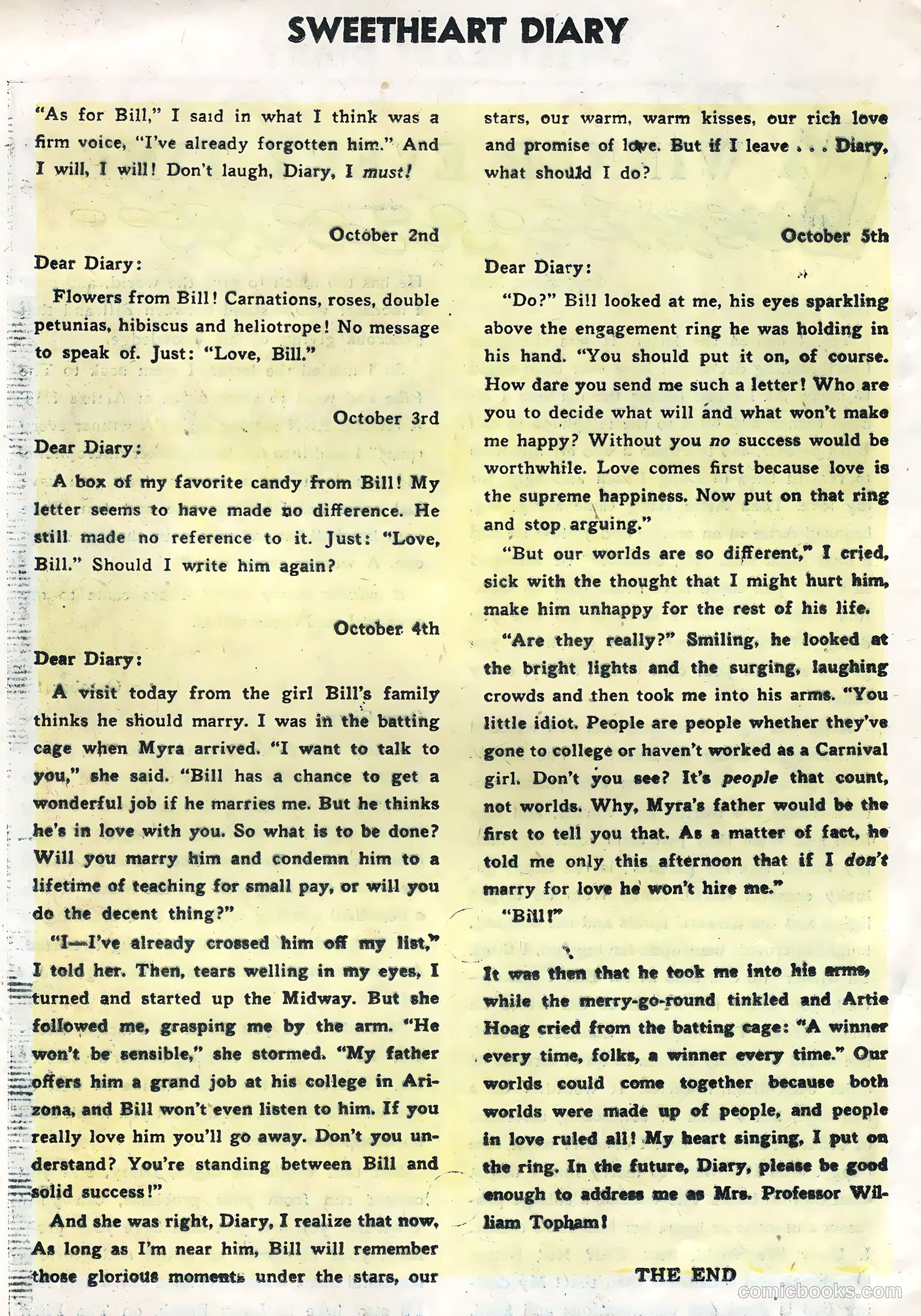 Sweetheart Diary #33 (1956) — page 20 of 36