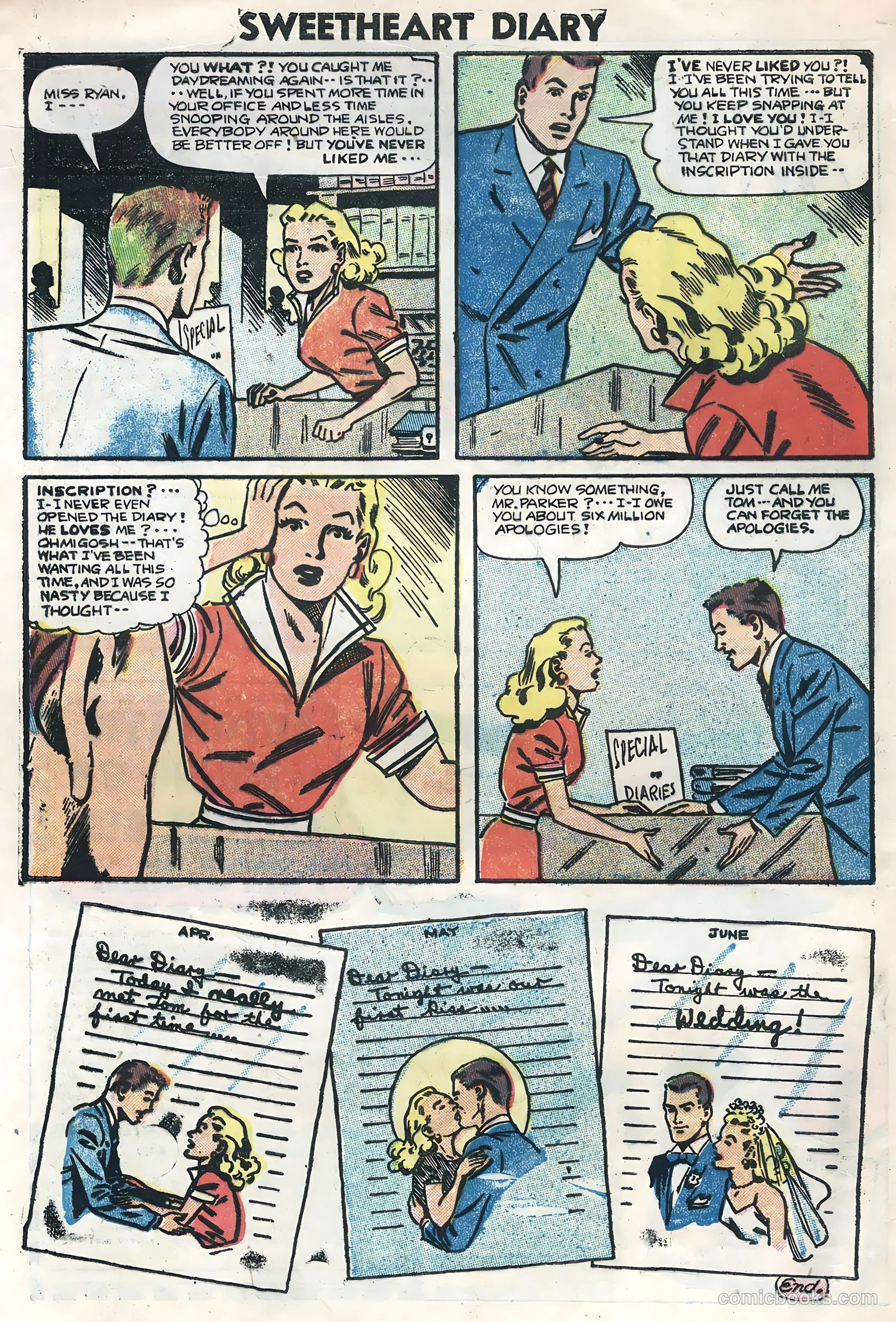 Sweetheart Diary #33 (1956) — page 32 of 36