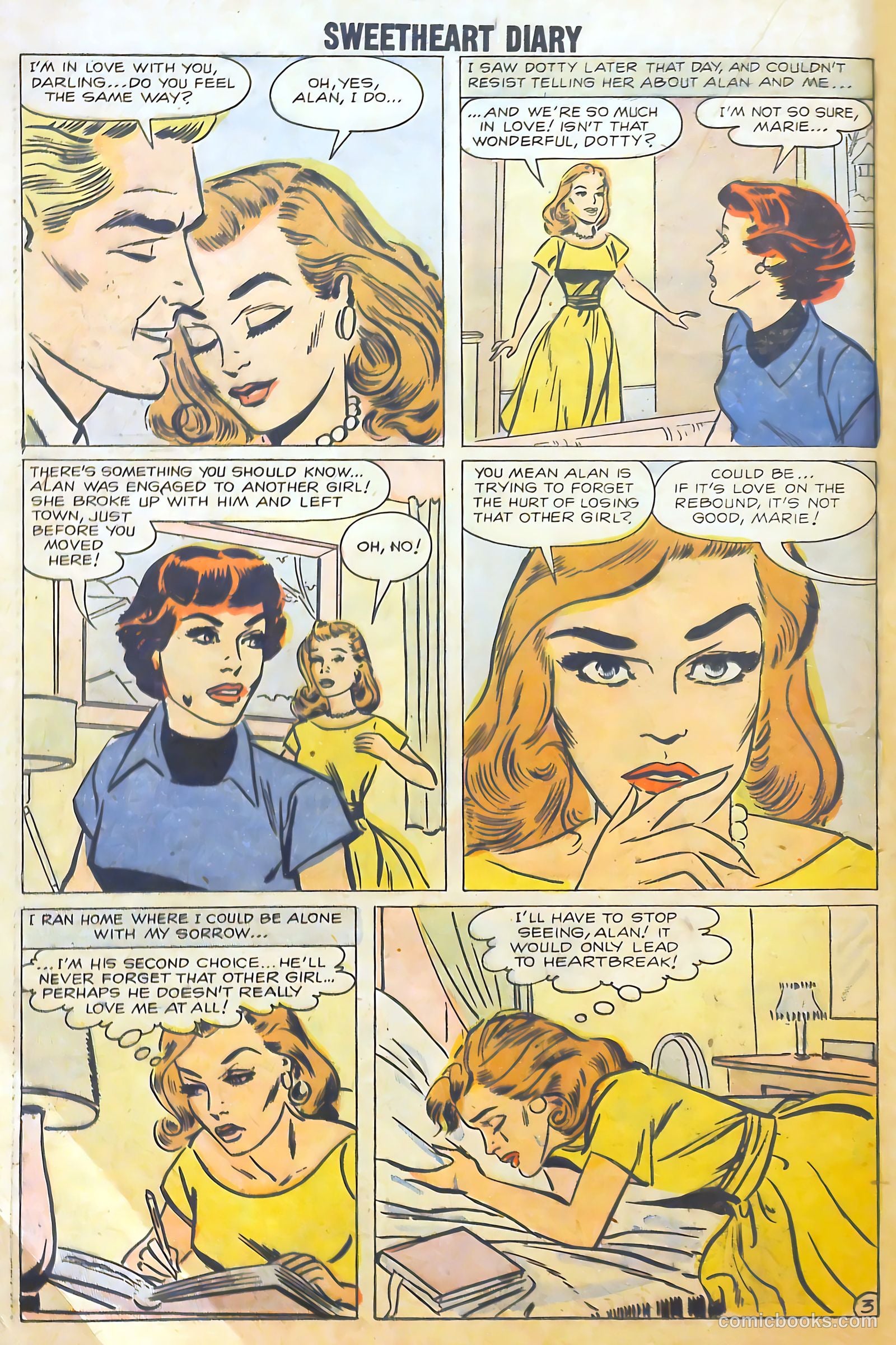 Sweetheart Diary #41 (1958) — page 36 of 68